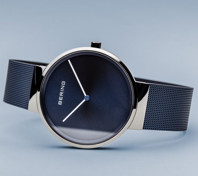 Bering Unisex Blue Stainless Milanese BraceletWatch