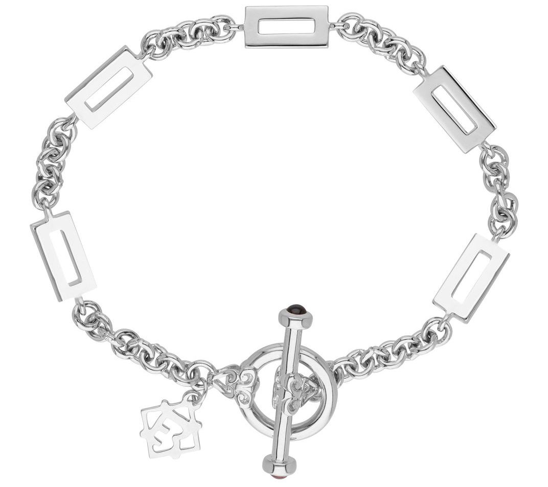 Elyse Ryan Sterling Silver Polished Modern LinkBracelet