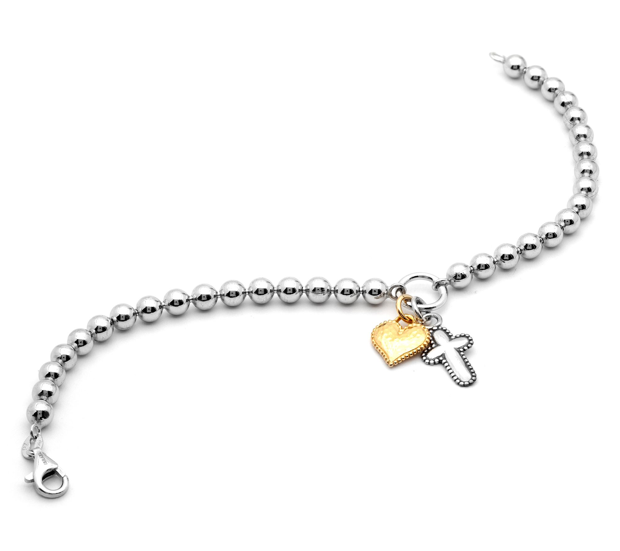 Or Paz Sterling Silver Two-Tone Charm Bracelet