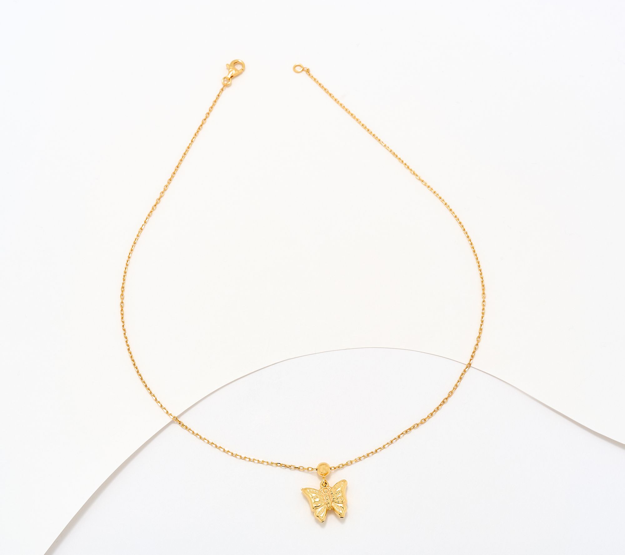 UltraFine 950 Silver Reversible Butterfly Motif Necklace