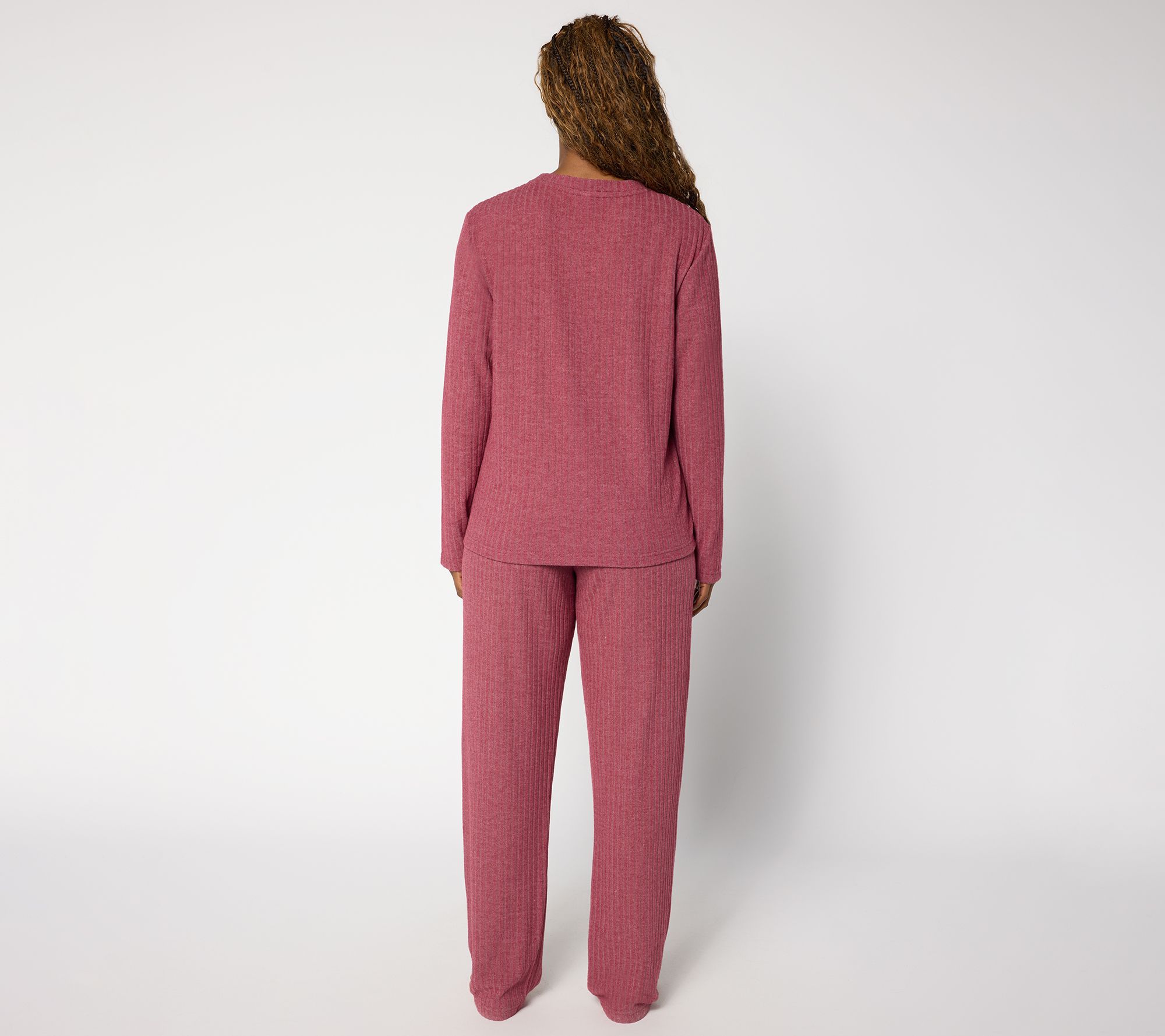 Berkshire Homewear Heathered Long Sleeve & Pant Hacci Set