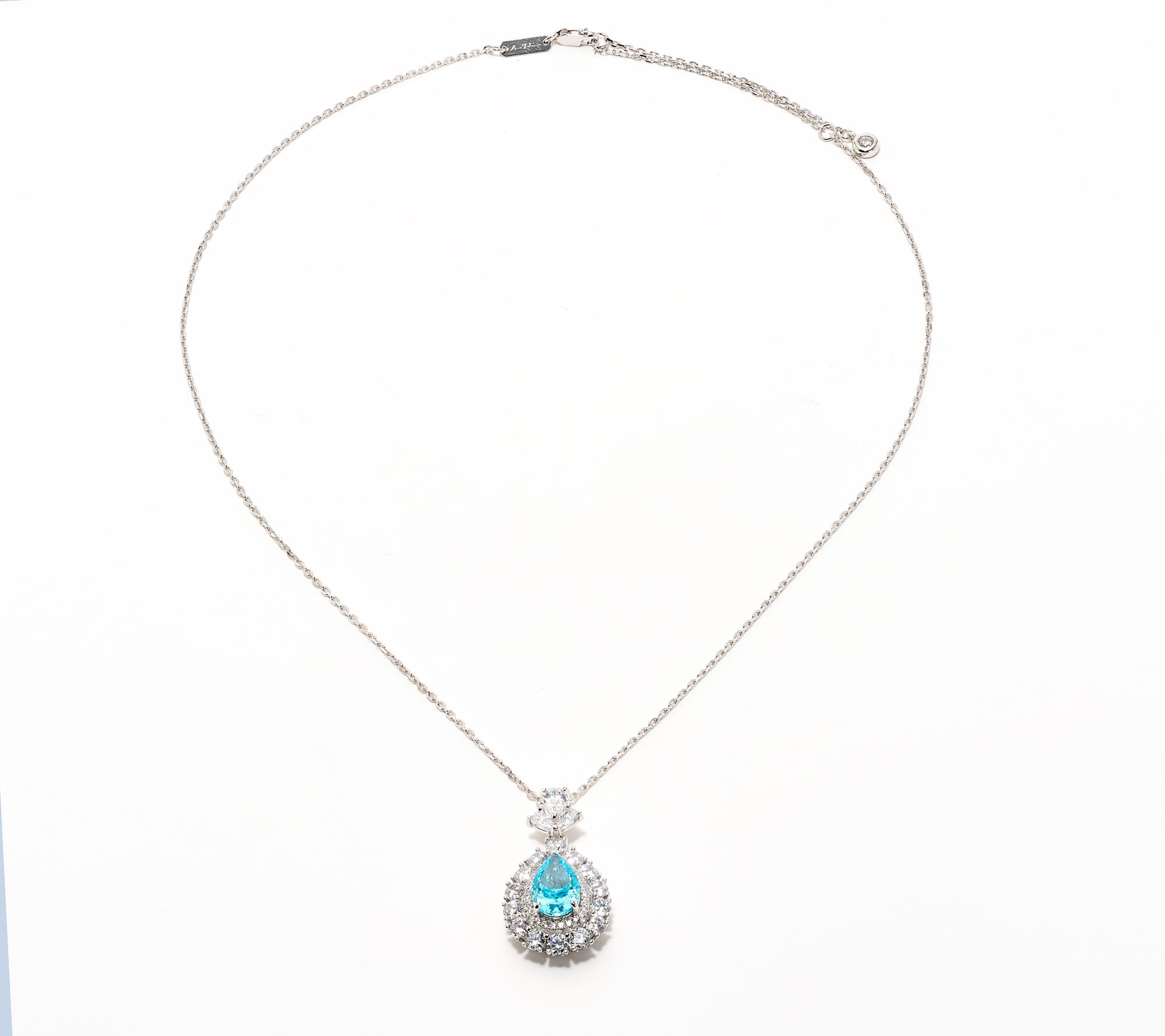 Kathy Hilton x Anna Zuckerman Sunny Isles Pear Necklace, Sterling Silver