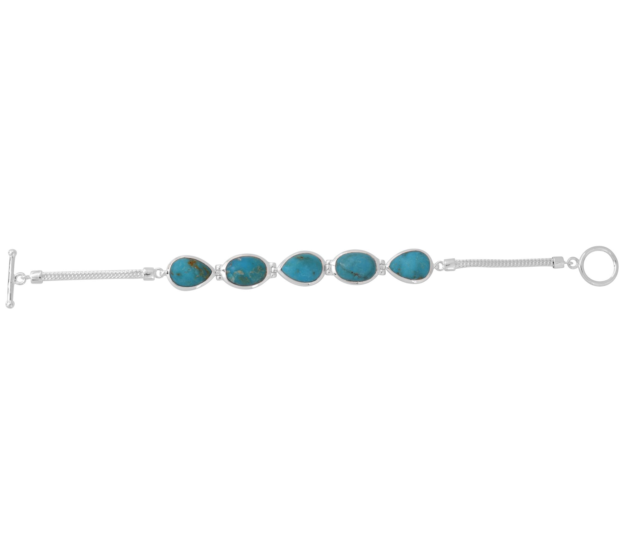 Affinity Gems Stabilized Turquoise Bracelet, Sterling Silver