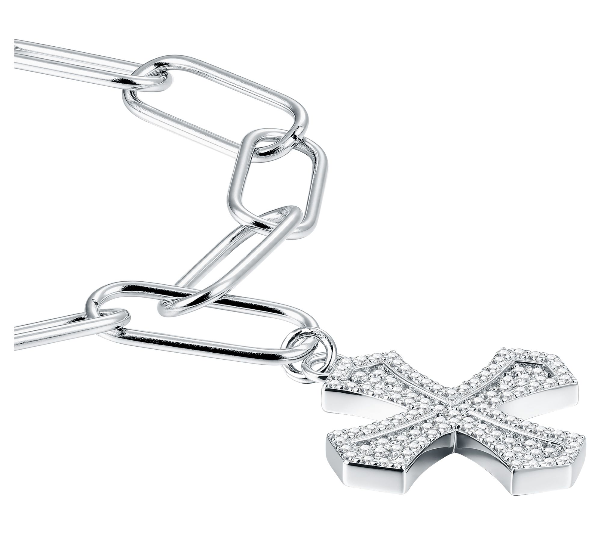 Diamonique x Jennifer Miller Symbol Charm Bracelet, Sterling