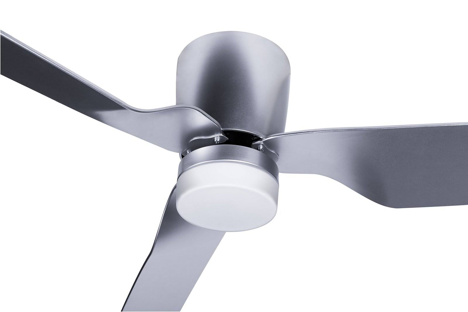 52 inch Hyperikon Sleek Contemporary Brushed Nickel Ceiling Fan with LED Integrated Light