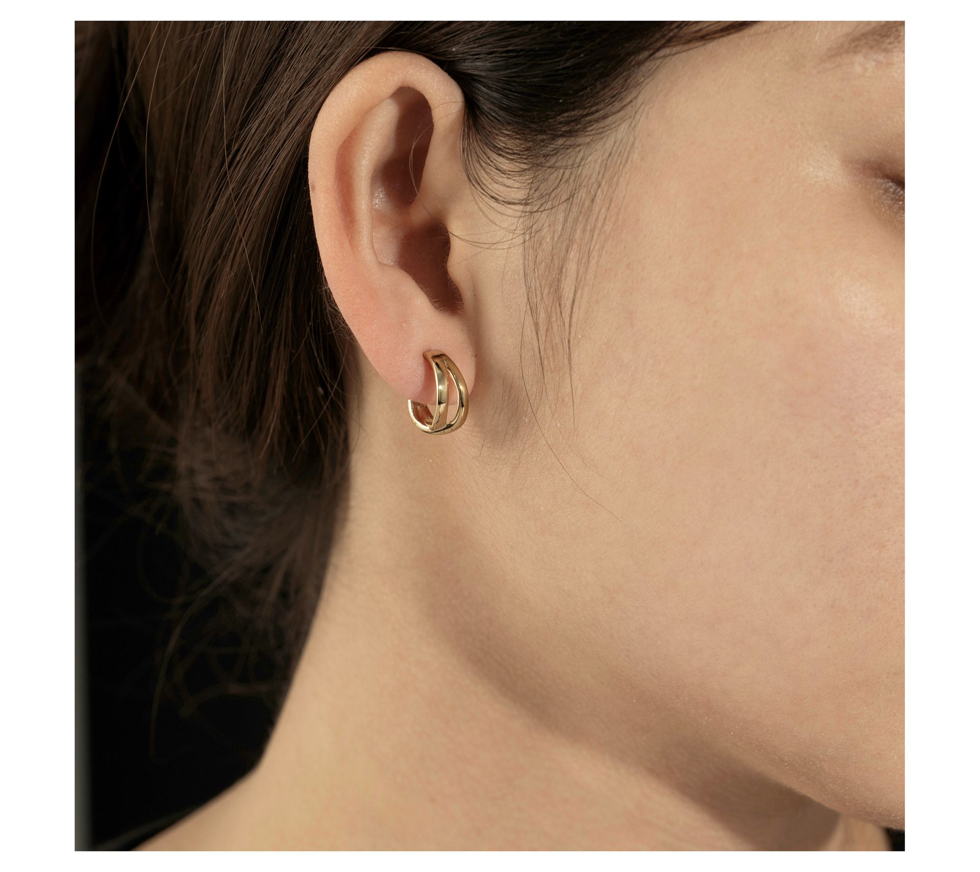 14K Gold Plated Curvy Hoop Earrings