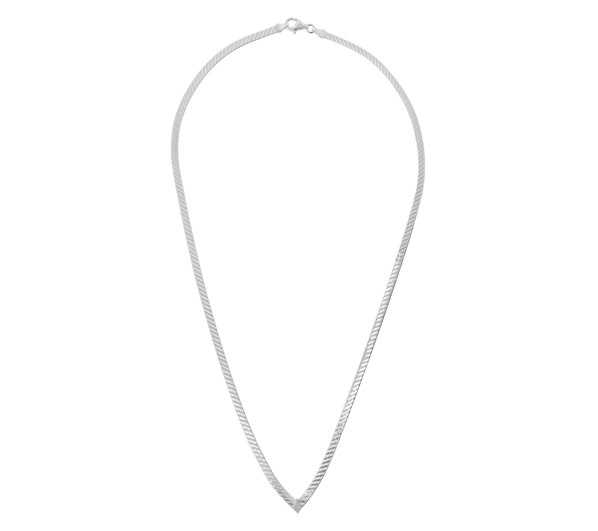 Ultrafine 950 Silver V Shape Herringbone 20
