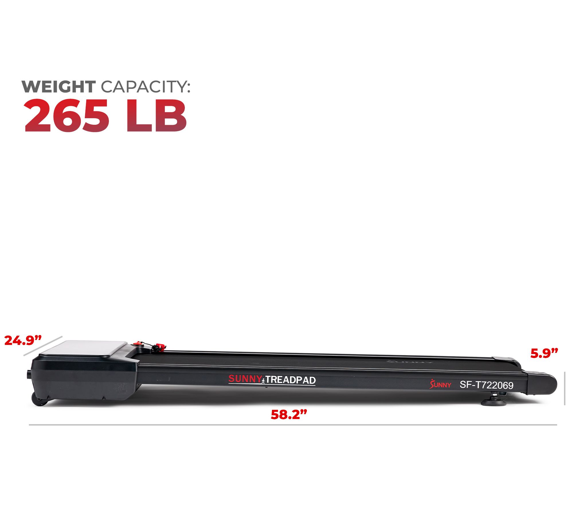 Sunny Health & Fitness Smart Incline Treadpad Treadmill