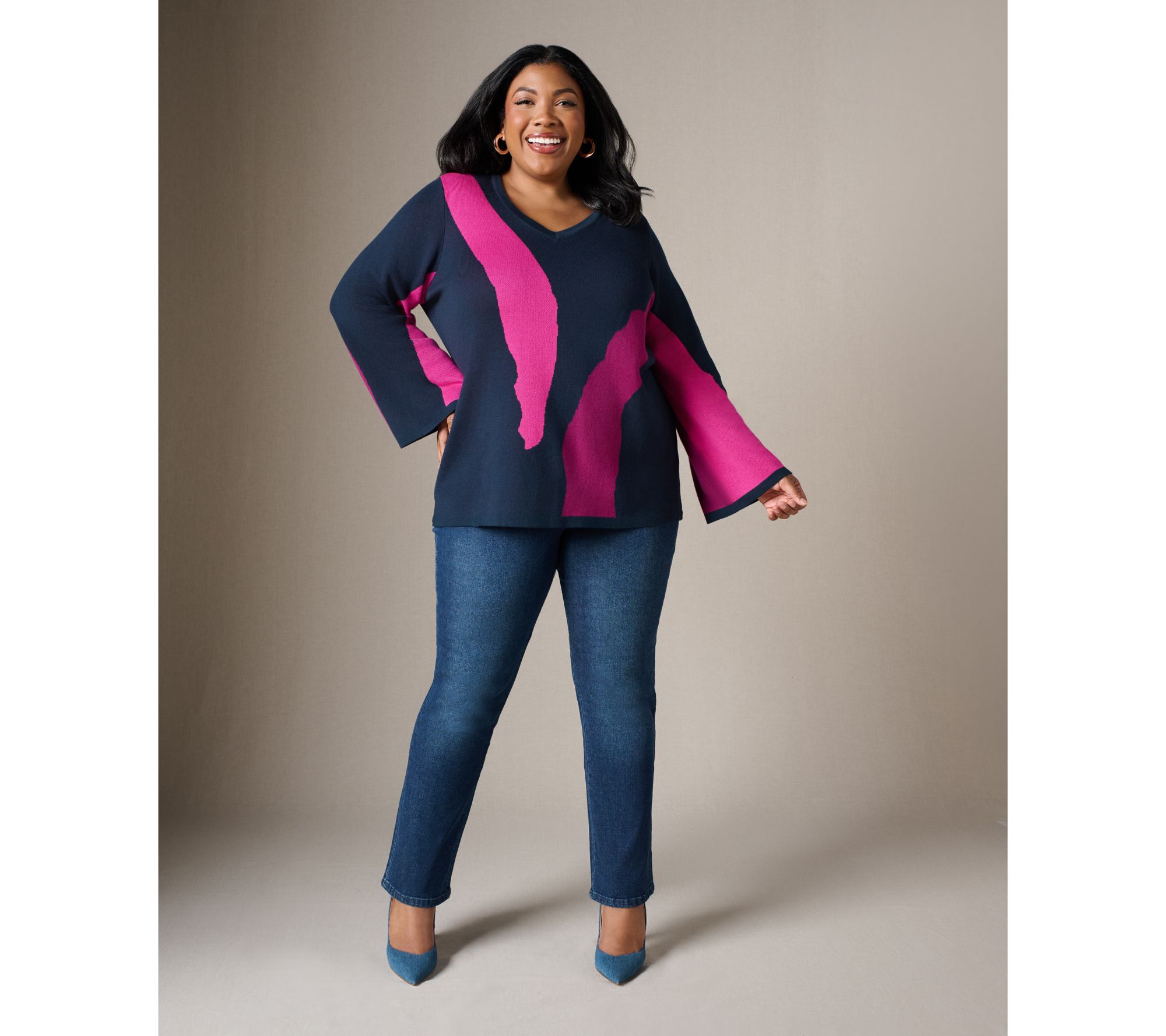 Brandis Dress Out Loud Wild Kat Intarsia Sweater