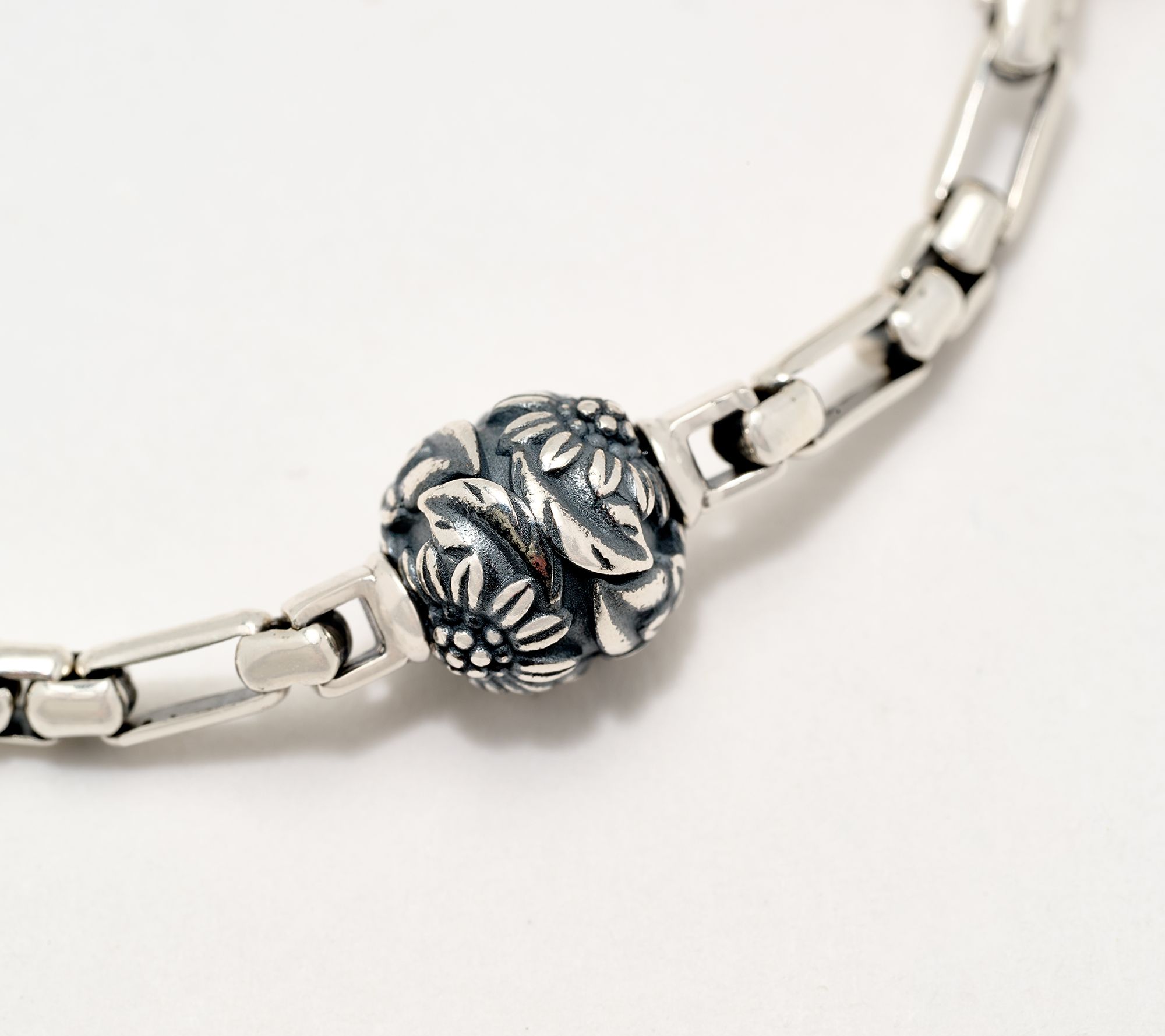 Christian James by Scott Grimes Sterling Silver Cultured Pearl Floral Bracelet