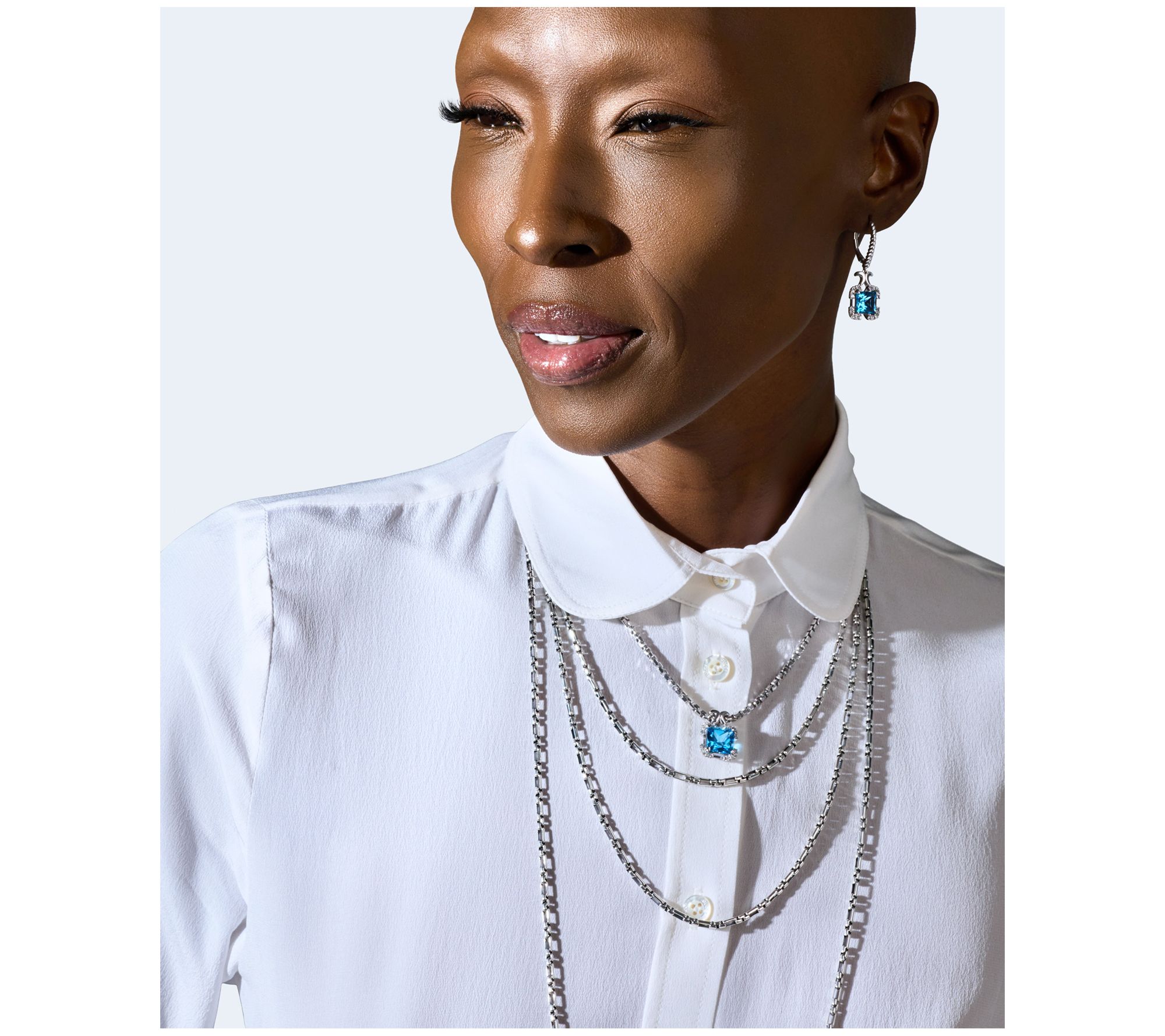 Christian James by Scott Grimes Sterling Silver Princess-Cut Earrings