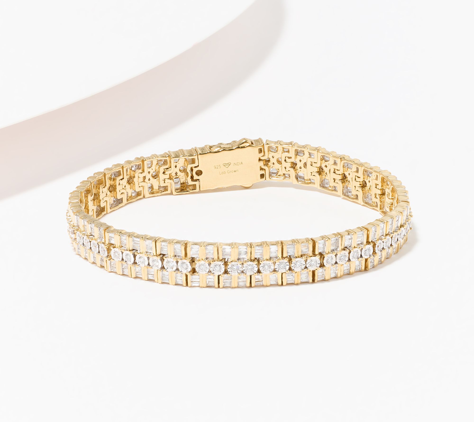 Fire Light Lab Grown Diamond 3cttw Bracelet, Sterling Silver