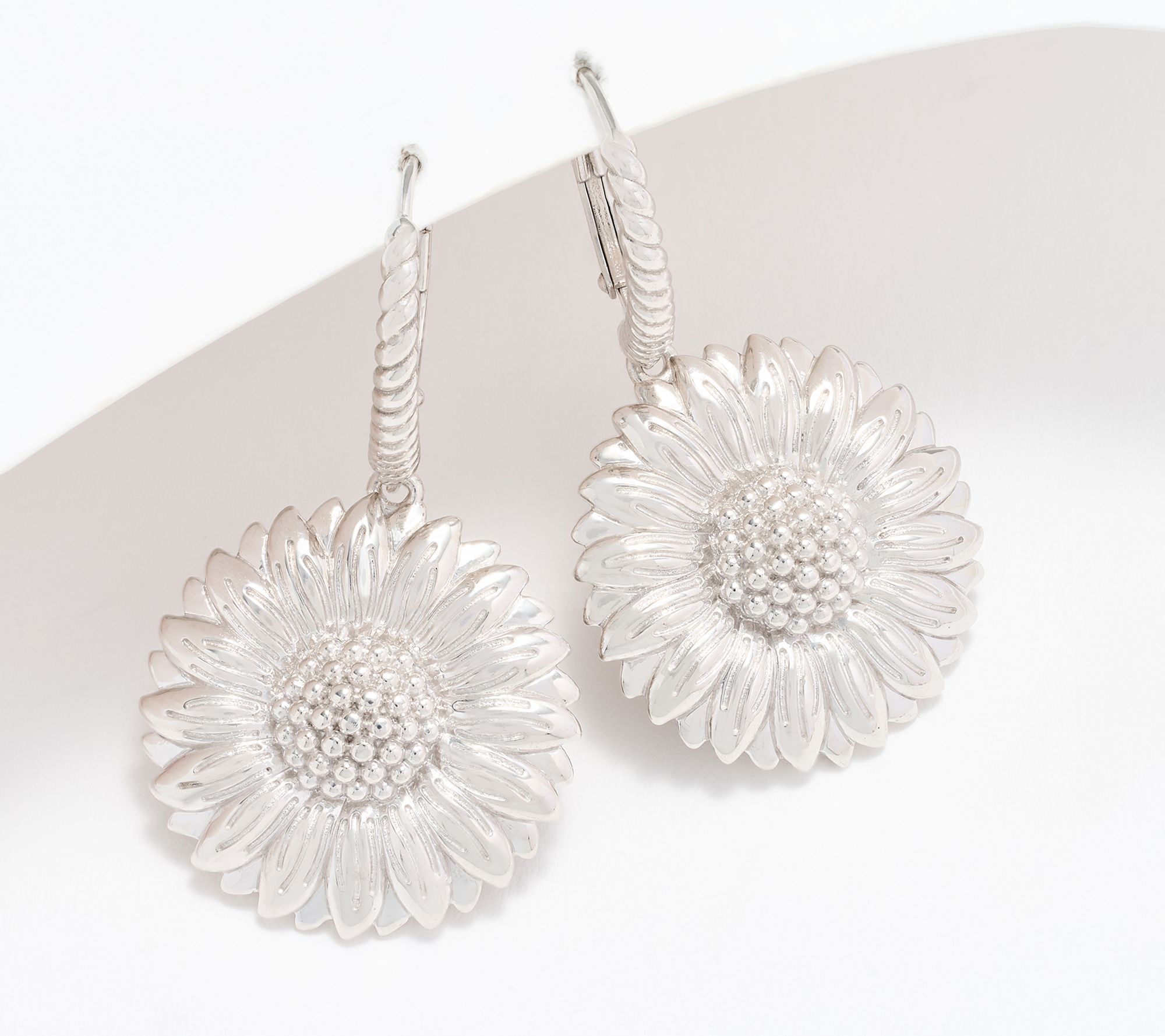 Christian James by Scott Grimes Sterling Floral Suower Earrings