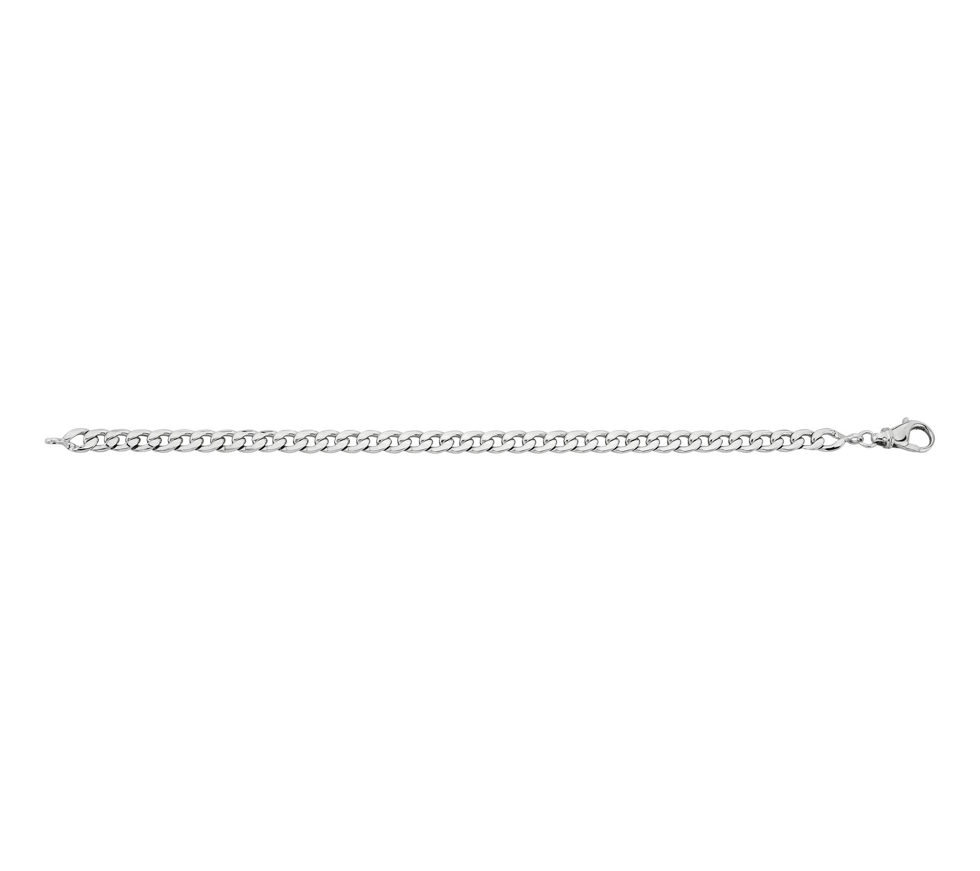 Silver Style Men's 6mm Curb Link Chain Bracelet, Sterling