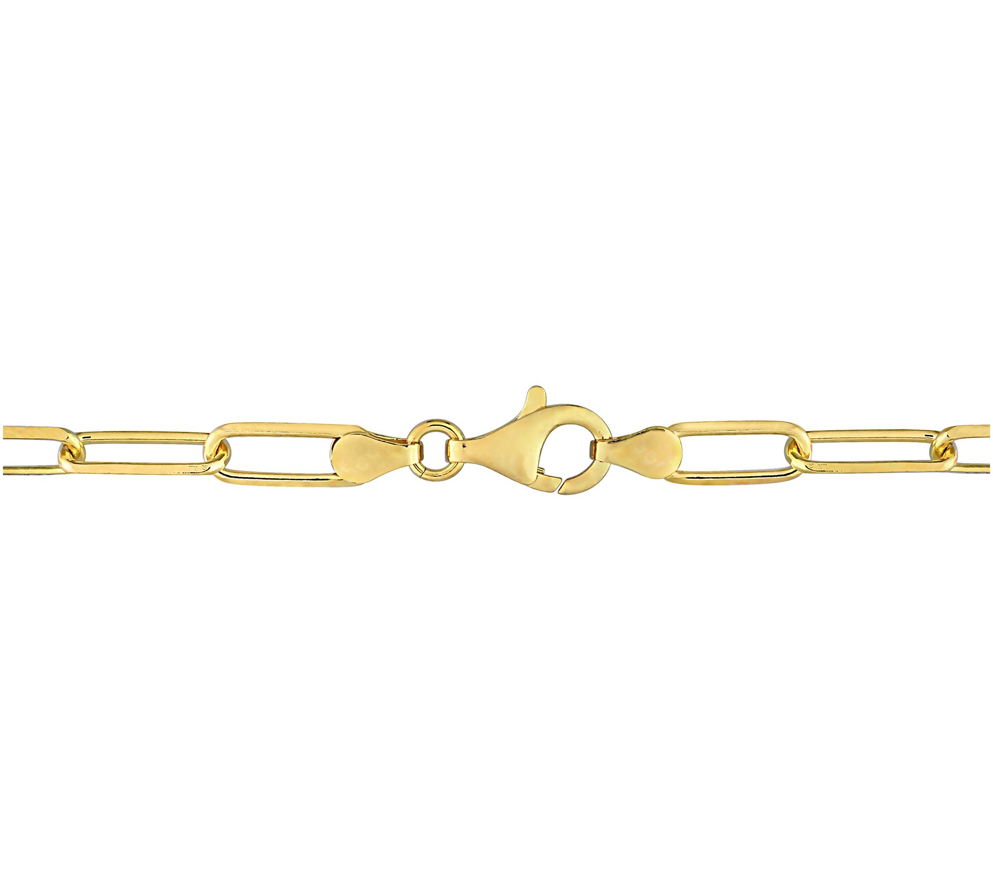 Diamond-Cut 5mm Paperclip Chain Bracelet, 18K Gold-Plated