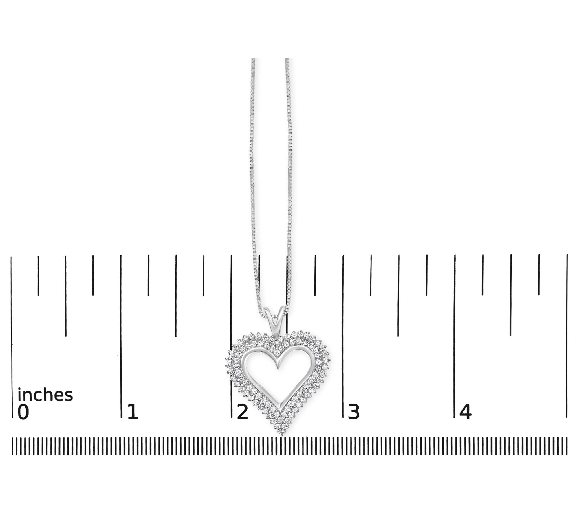 Haus of Brilliance Lab-Grown Diamond Heart Necklace, Sterling