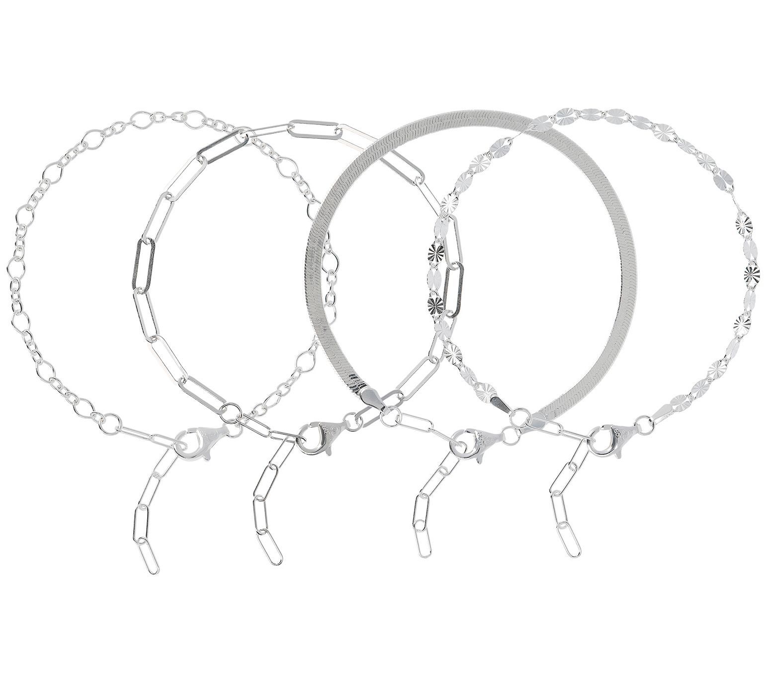 UltraFine Silver Set of 4 Adjustable Bracelets.8g