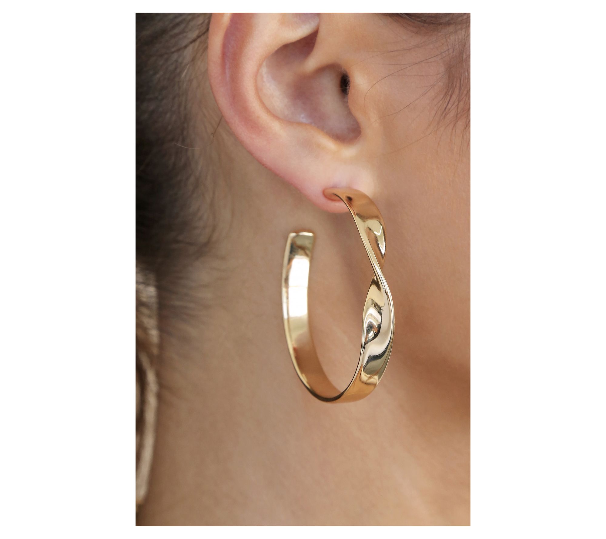 Ettika Heirloom Twist Large Hoop Earrings