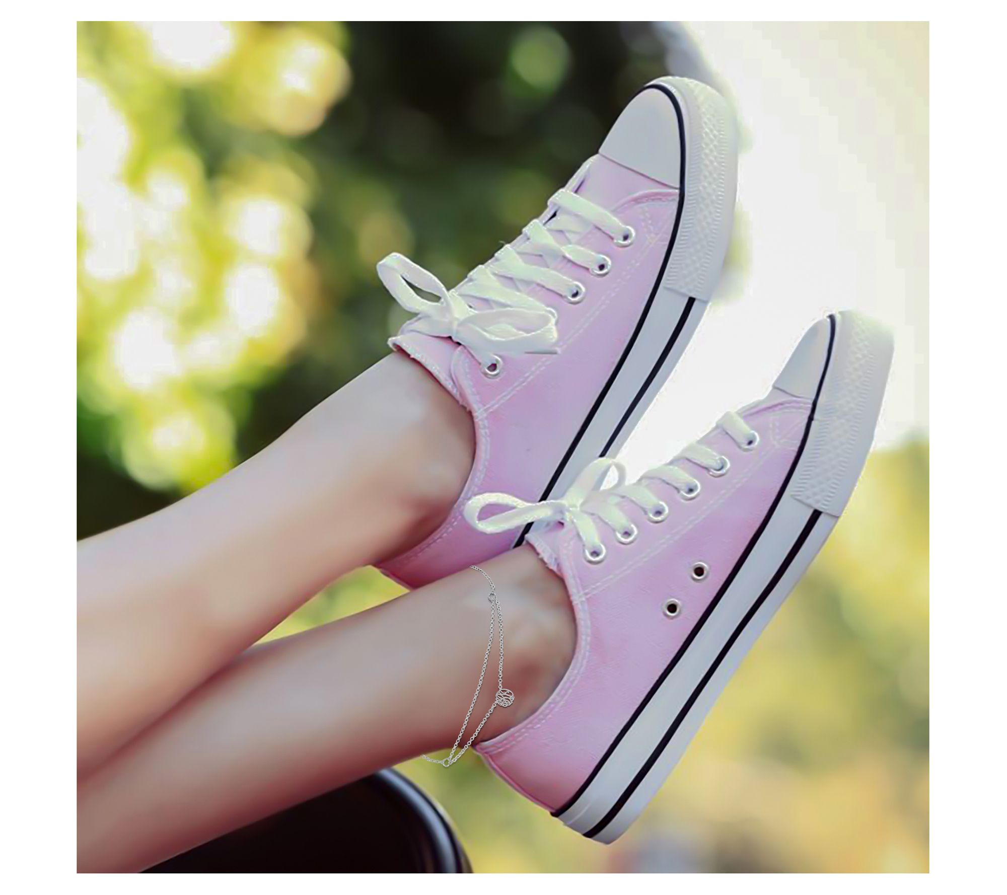 Sterling Personalized Floating Monogram A nkle Bracelet