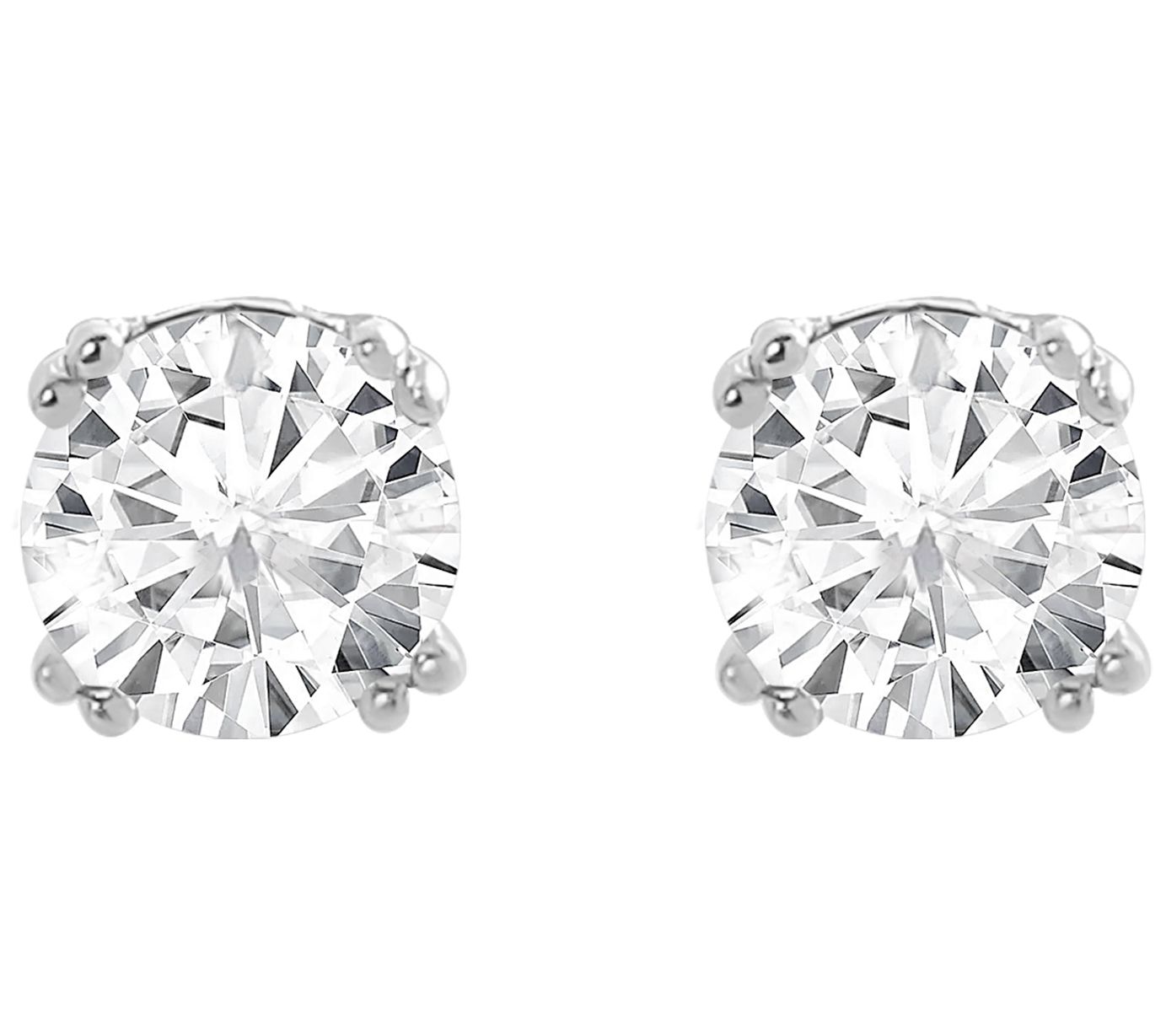 Diamonique 2.00 cttw Stud Earrings, Sterling Silver