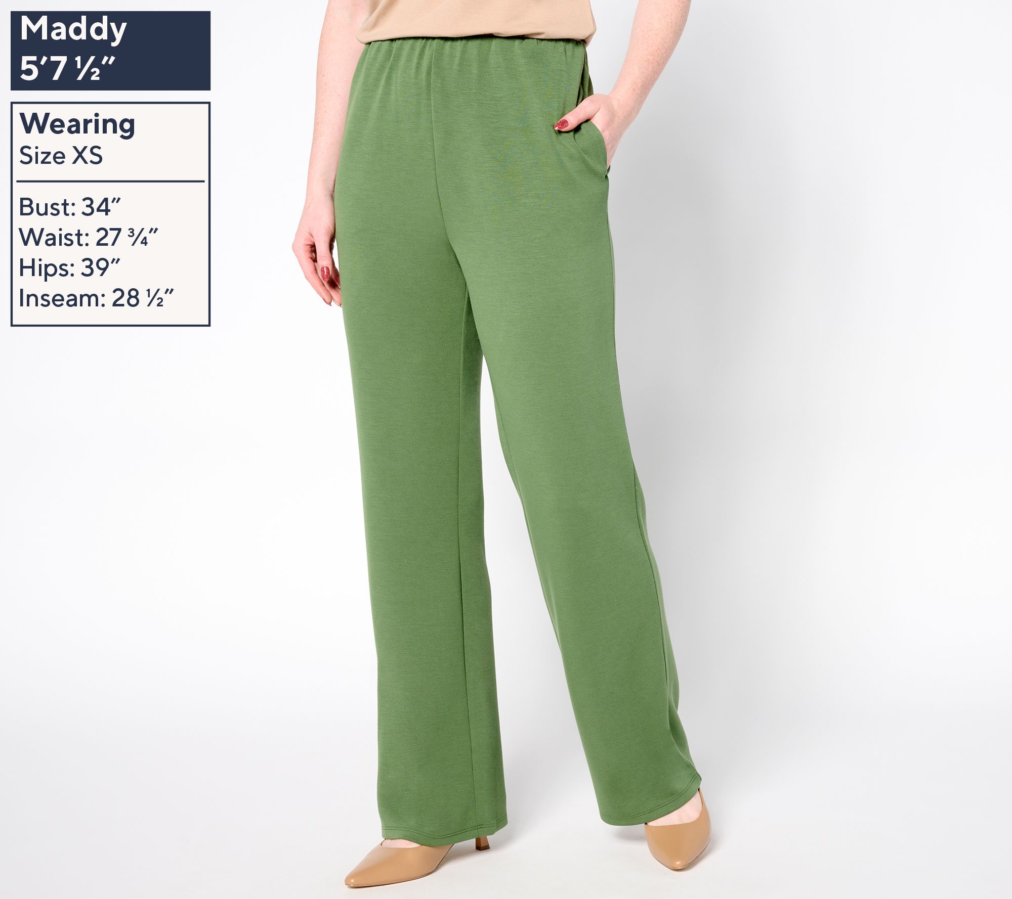 BEAUTIFUL by Lawrence Zarian Petite Pull-On Straight-Leg Pants