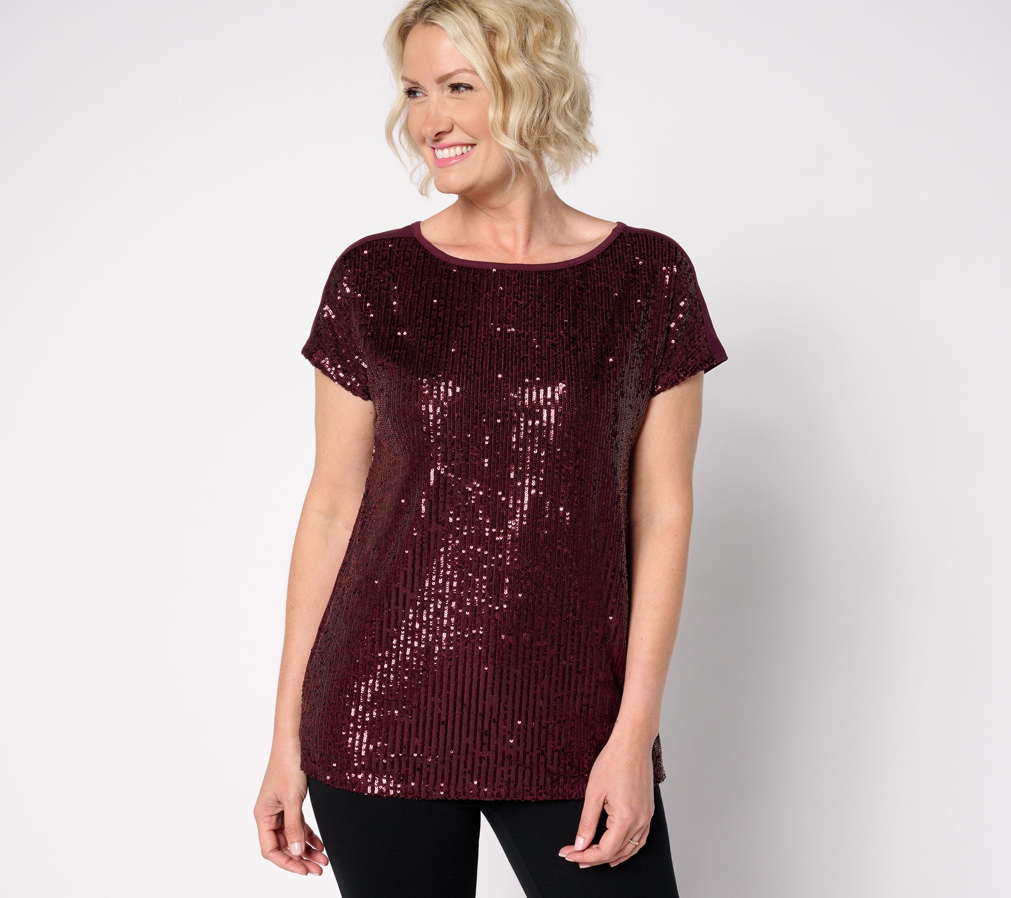 Jingle Belles by Kim Gravel Dress For Joy Cap Sleeve Bateau Neck Top