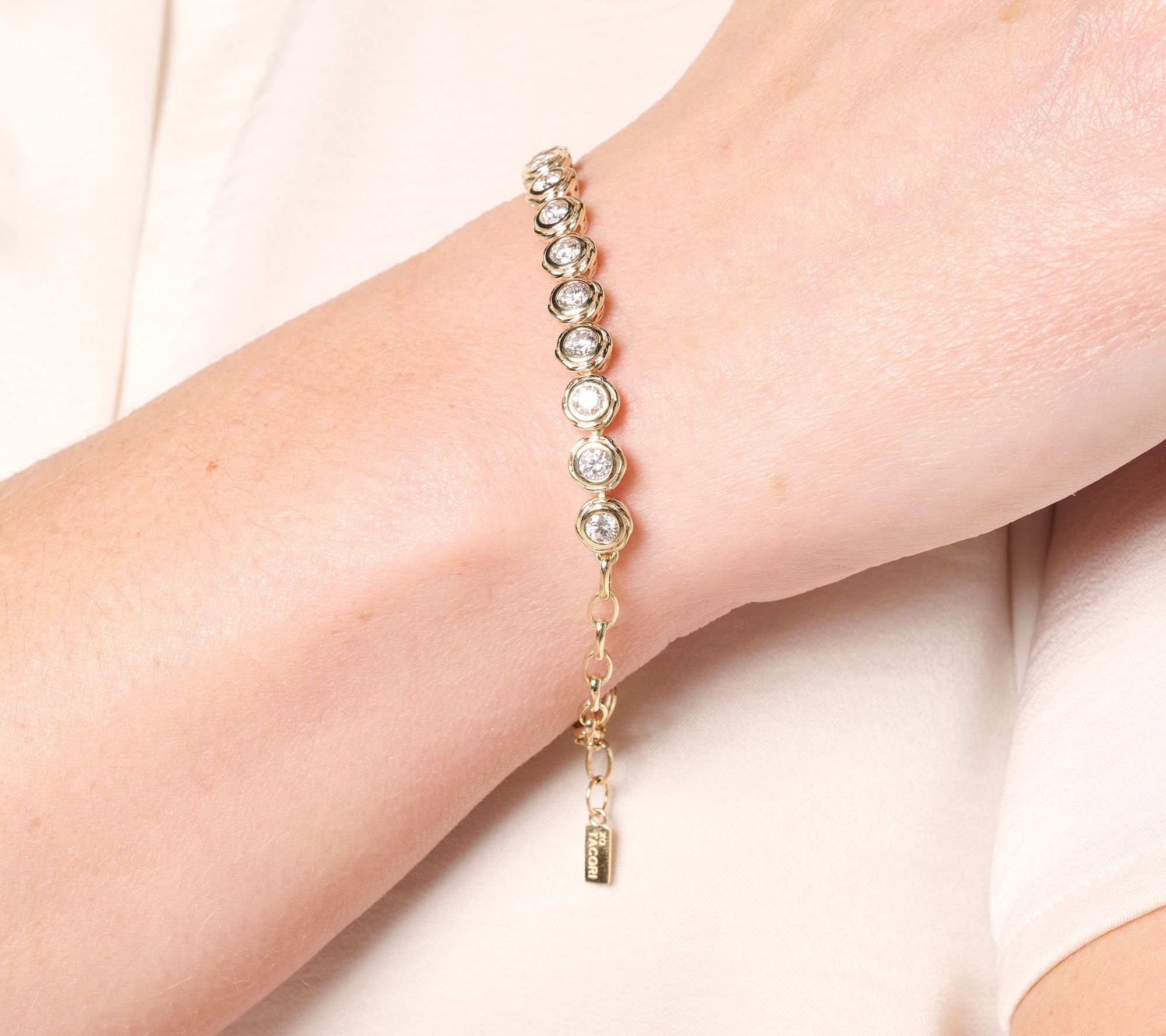 XO TACORI Lab Grown Diamond 2.25 cttw Round Bracelet, 14K