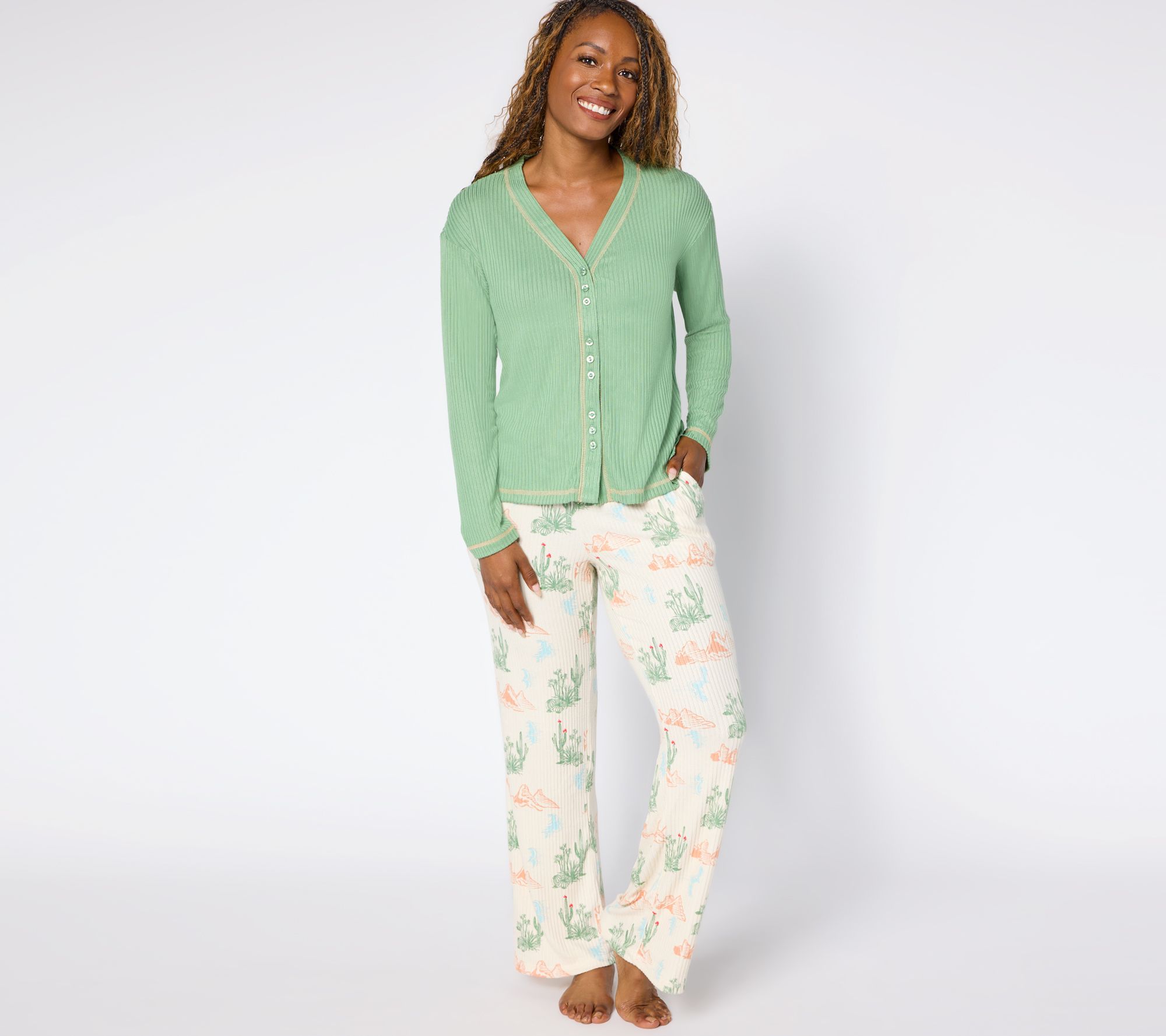 MUK LUKS Butter Knit Western Prairie Pajama Set