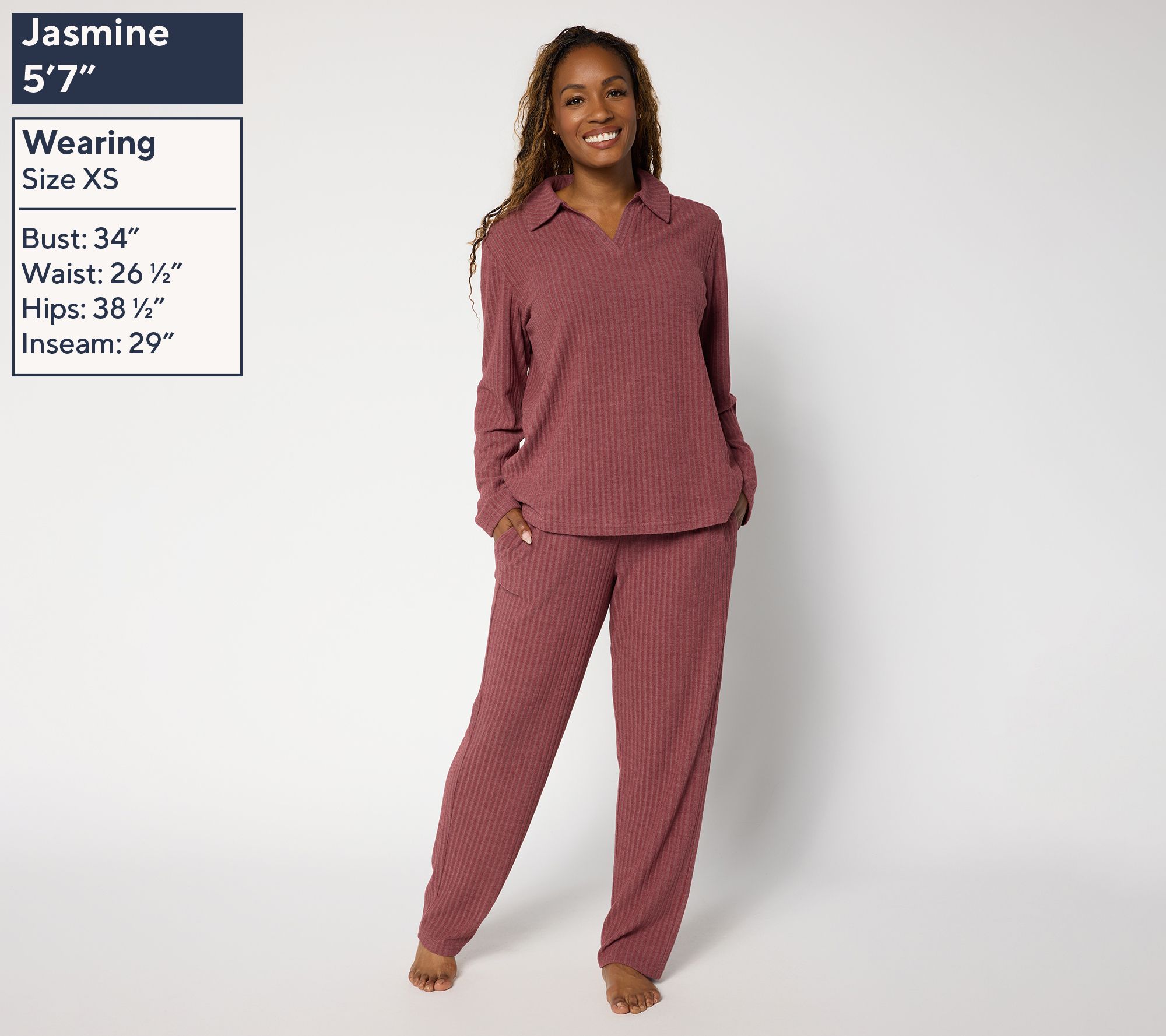 Berkshire Homewear Johnny Collar Two Piece Lounge Set