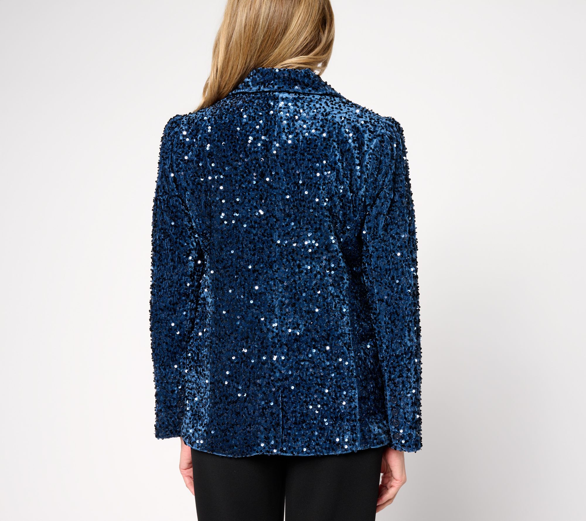 nicole by Nicole Miller Sequin Velvet Blazer
