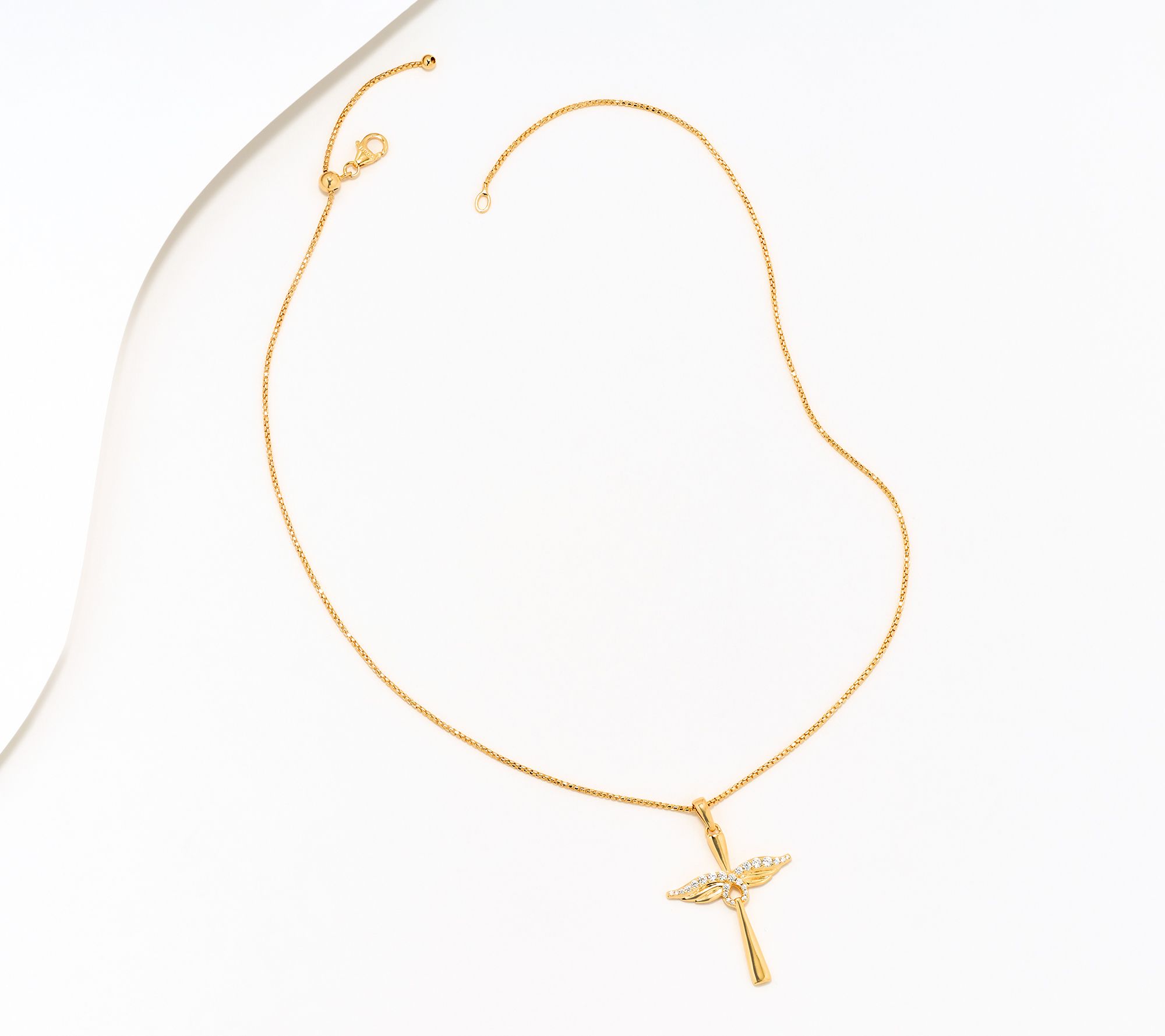 David Markstein Bronze White Topaz Angel Wing 18