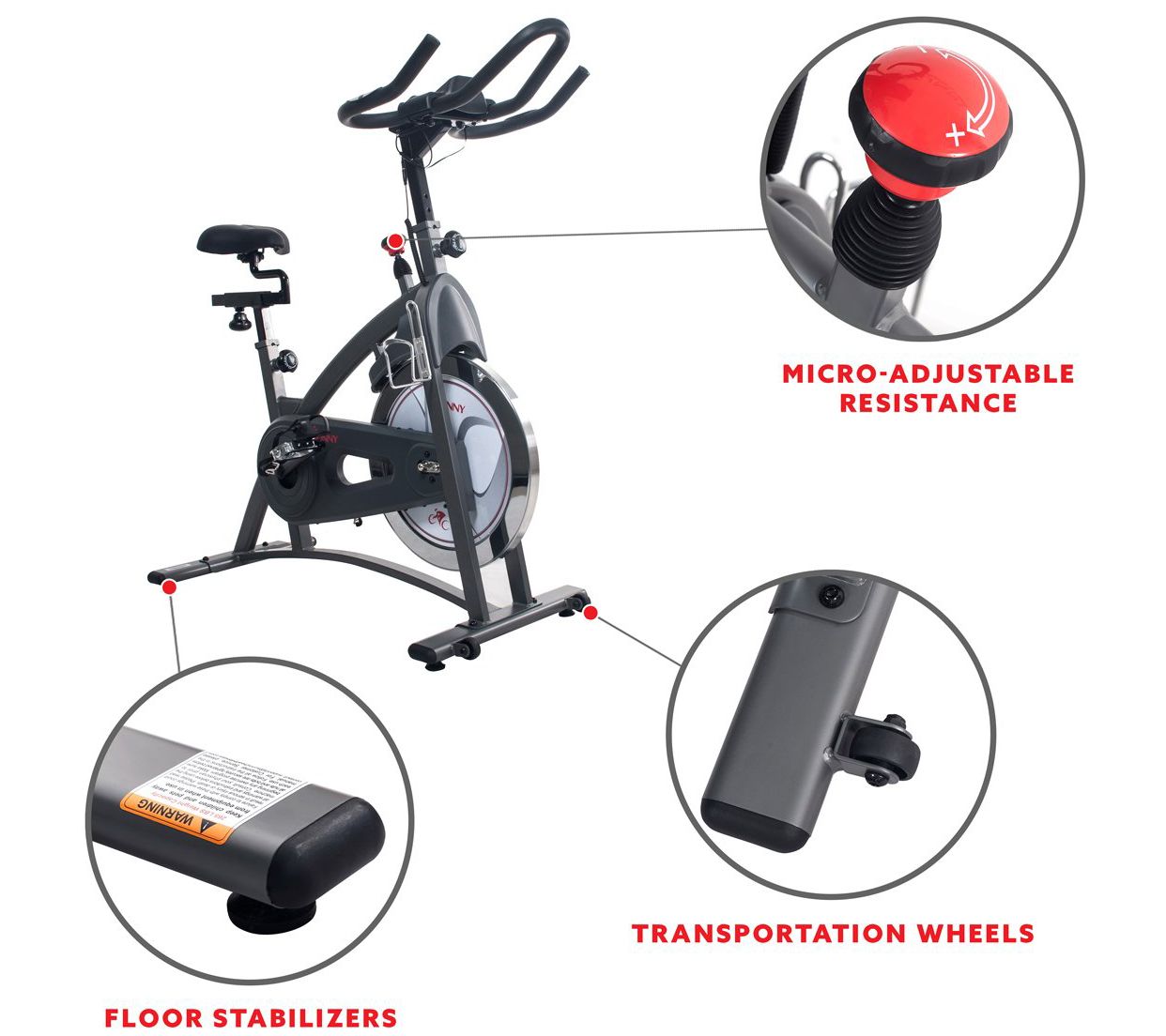 Sunny Health & Fitness Endurance Indoor Cycle Bike SF-B1877
