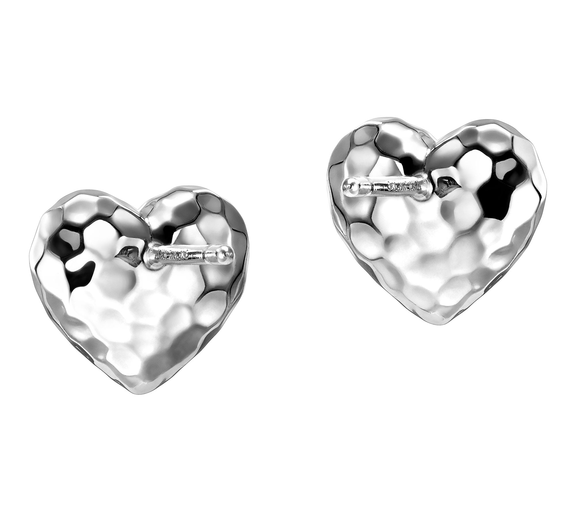 JAI Sterling Silver Symbols of Love Stud Earrings