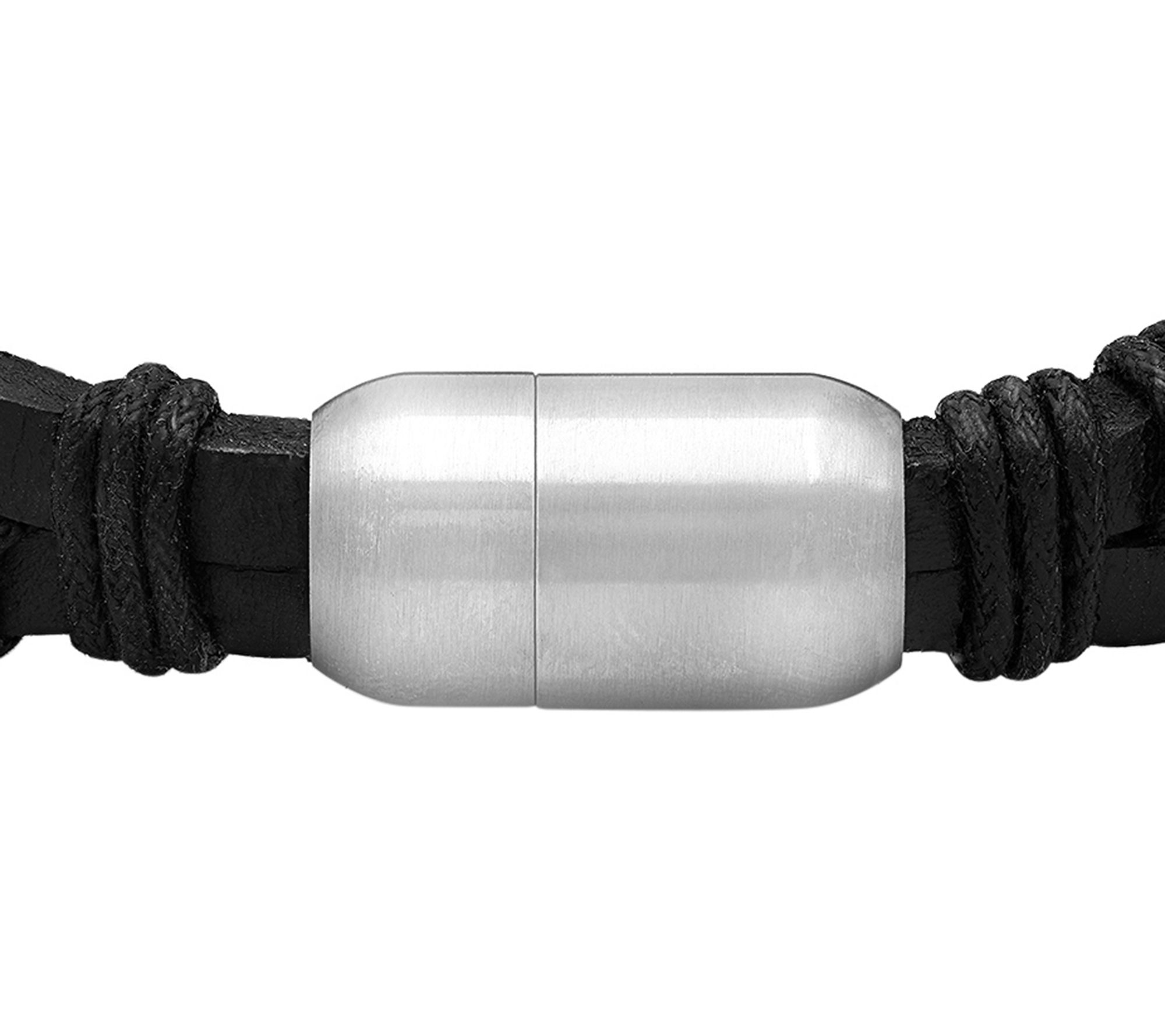 Steel by Design Men's Leather Bracelet