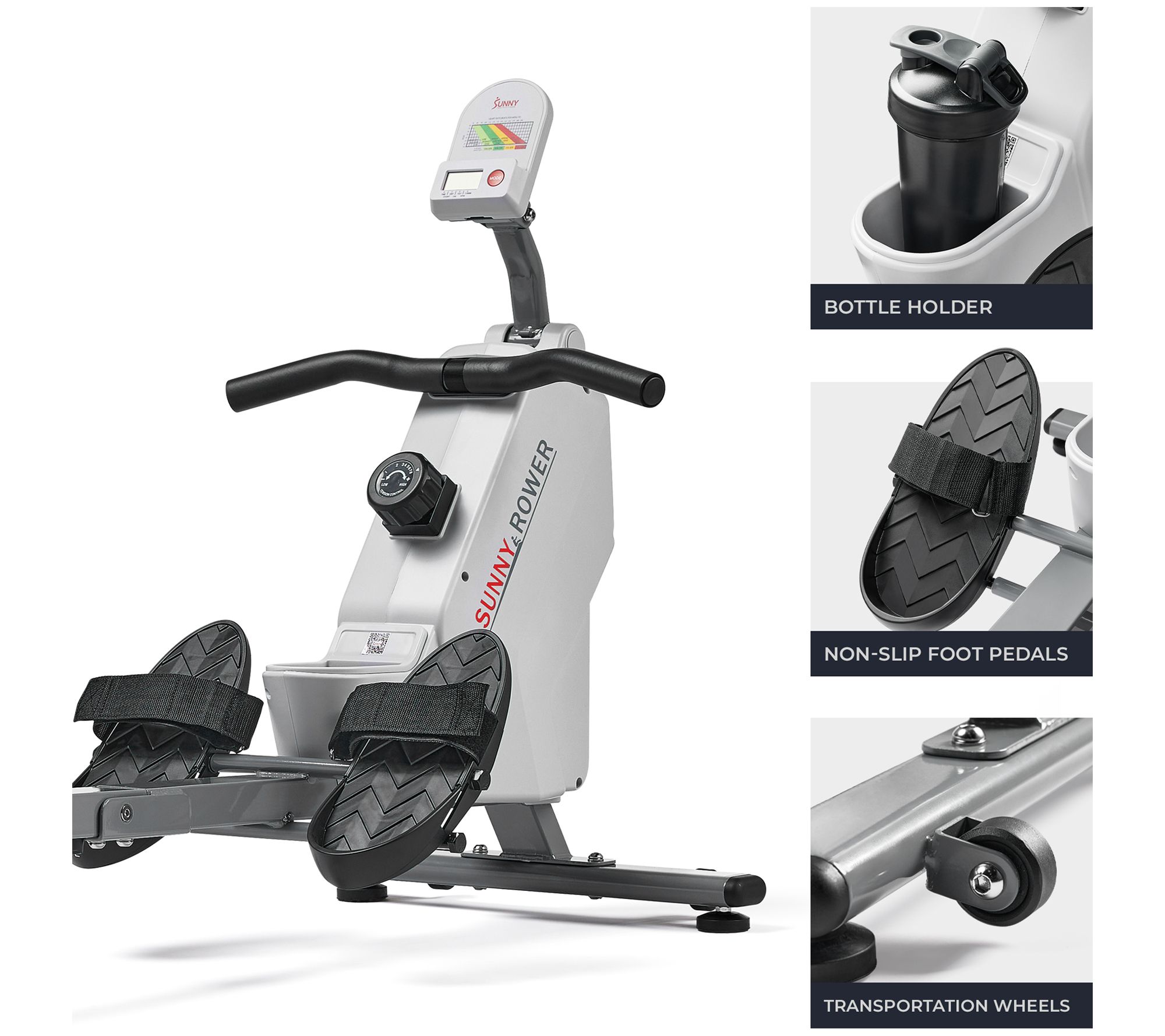 Sunny Health Fitness SMART Foldable Magnetic Rower