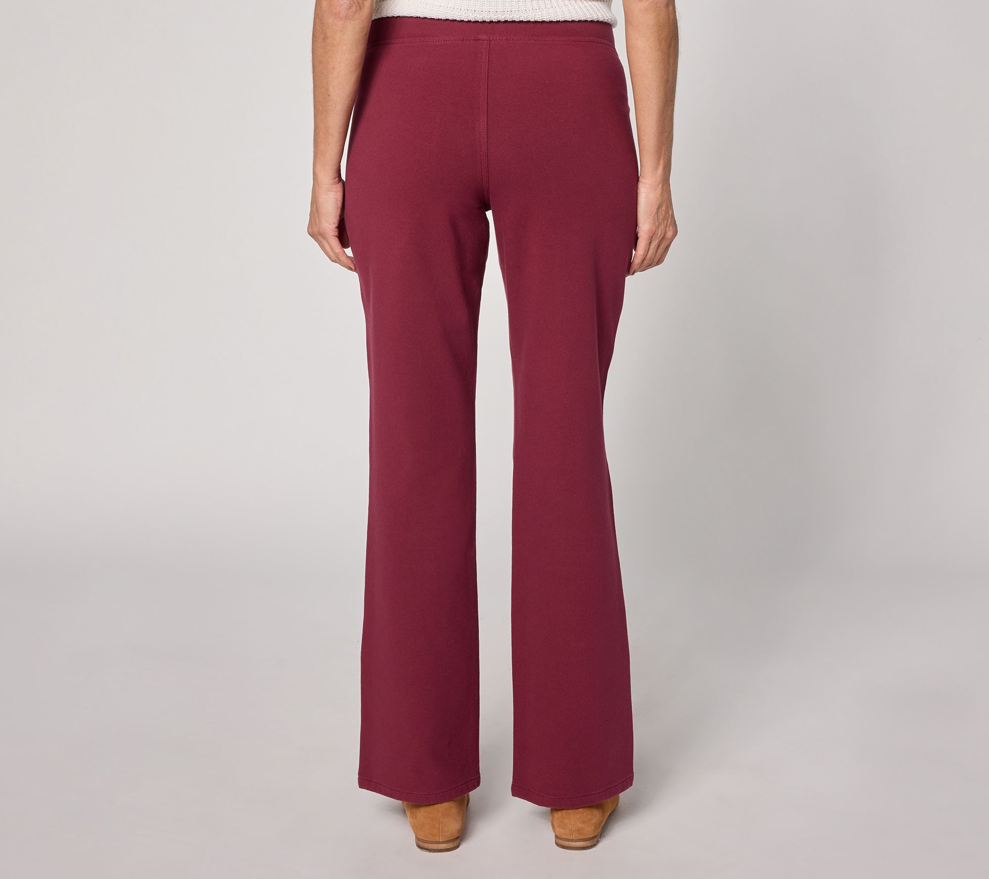 Quacker Factory Short DreamJeannes Flat Waistband Bootcut Jeans