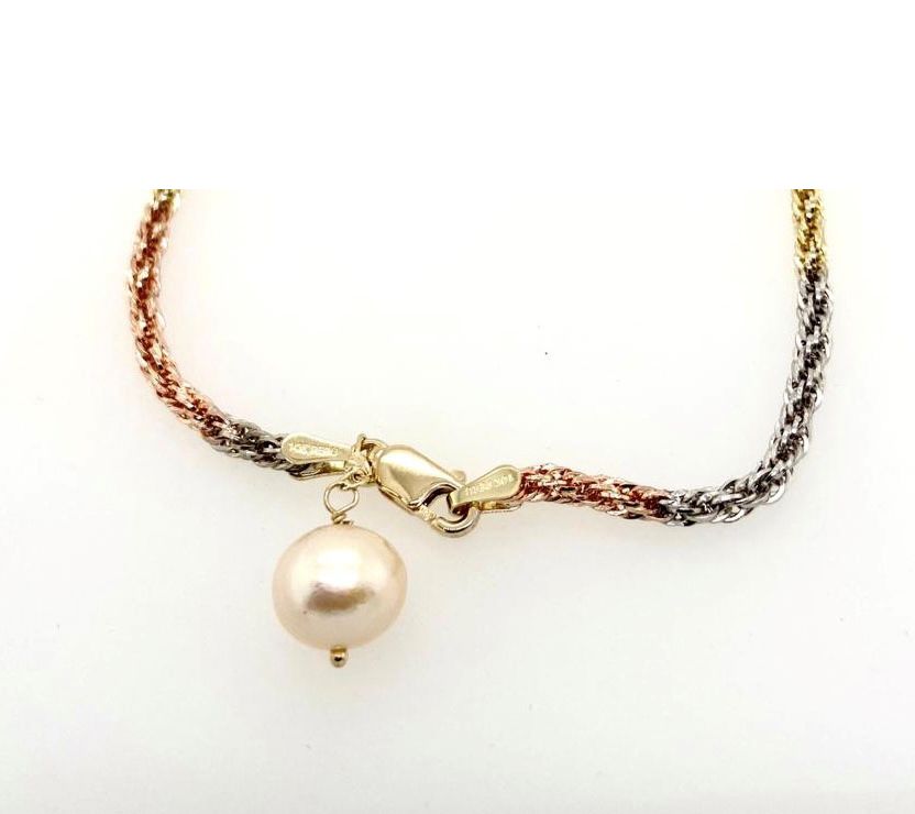Amy Stran X Alkeme 10K Gold Tricolor Cultured Pearl Bracelet