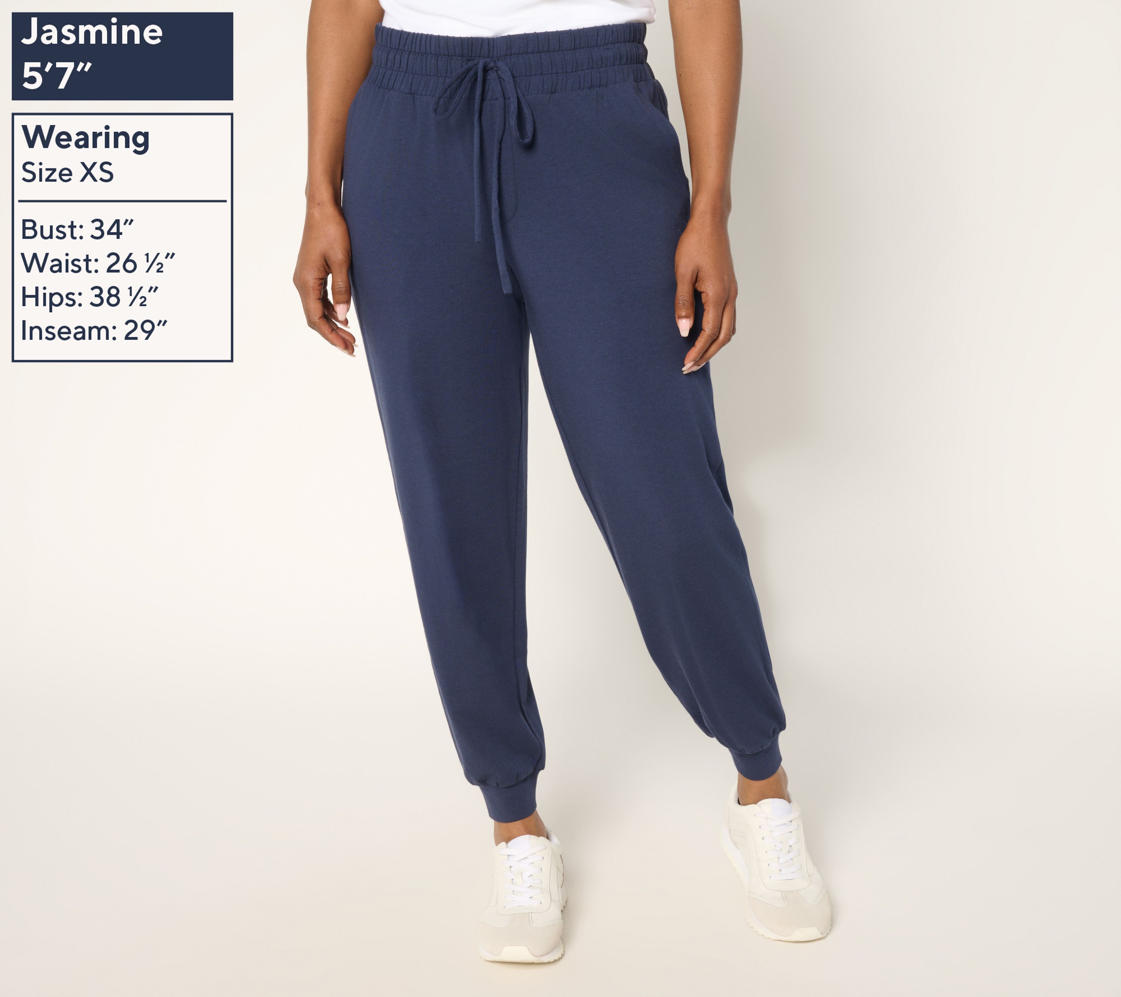 AnyBody Regular Cozy Knit 2-Pack Jogger and Full Length Pants
