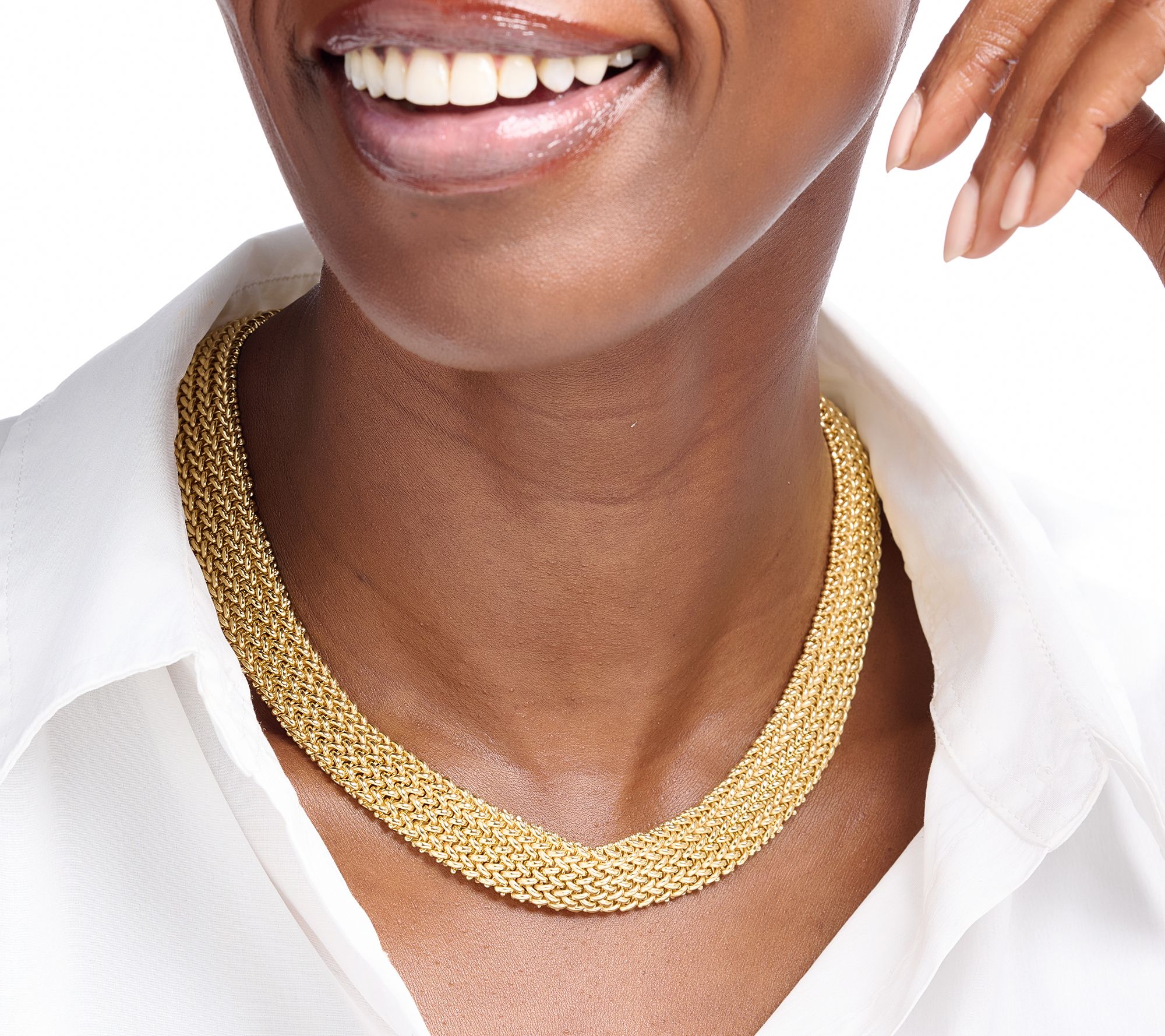 David Markstein Bronze Italian Tessuto Magnetic Necklace