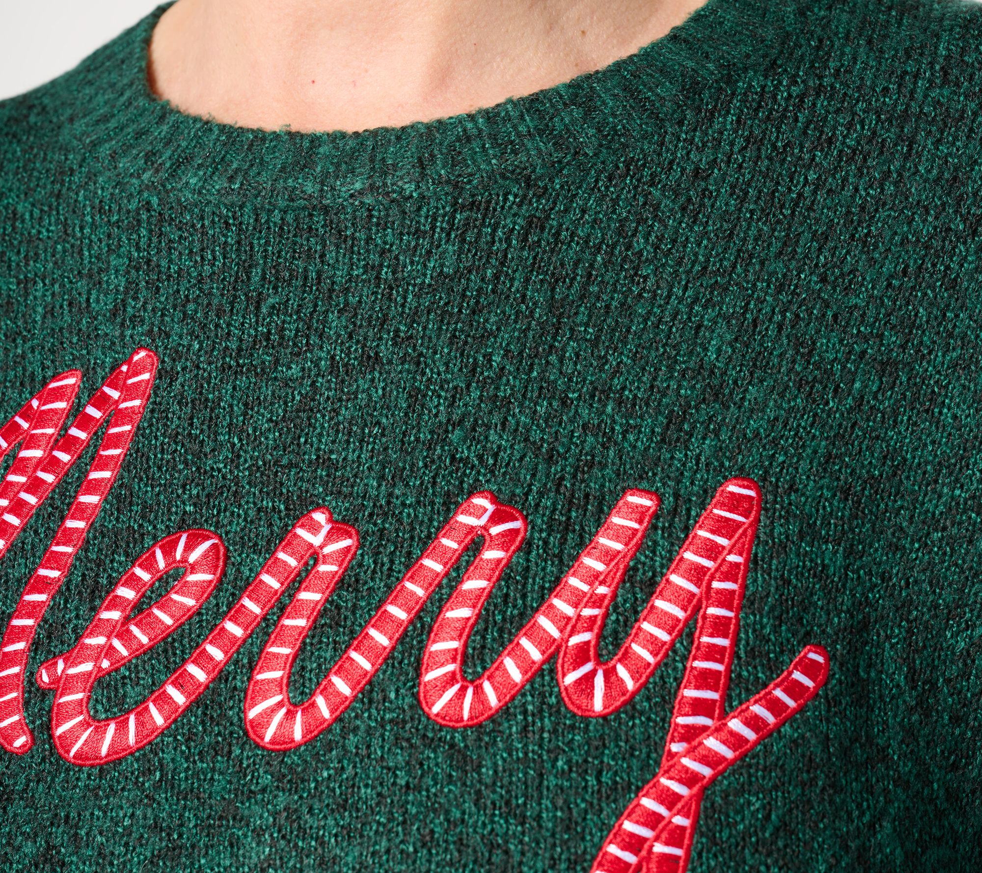 Jingle Belles by Kim Gravel Let's Get Cozy Makin' Merry Tunic Sweater