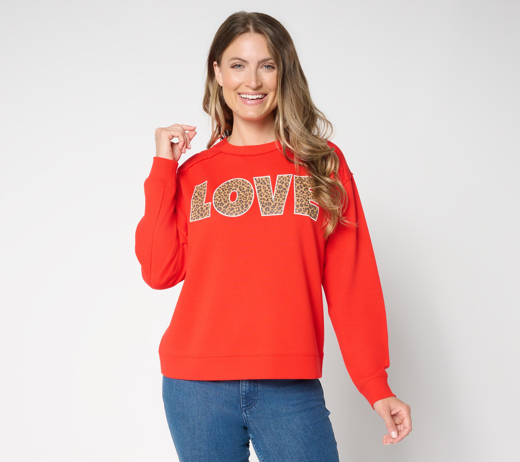 Studio Park x Amy Stran Raw Edge Graphic Sweatshirt