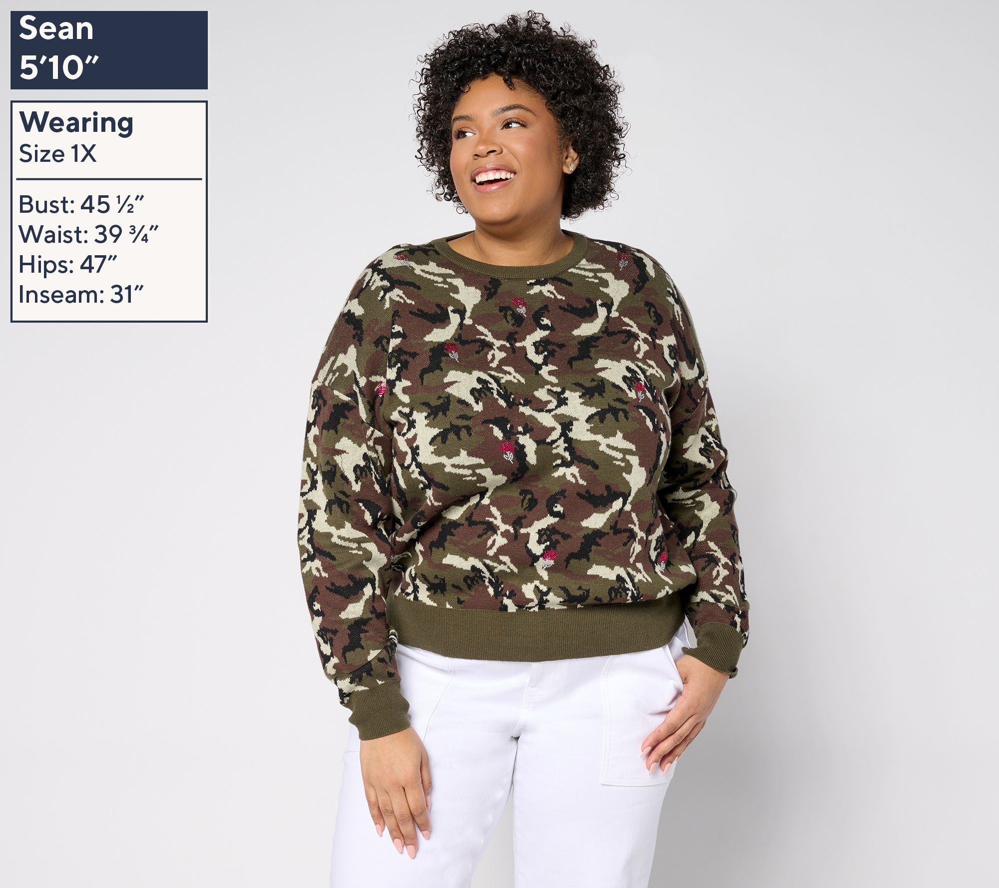 nicole by Nicole Miller Embellished Jacquard Sweater