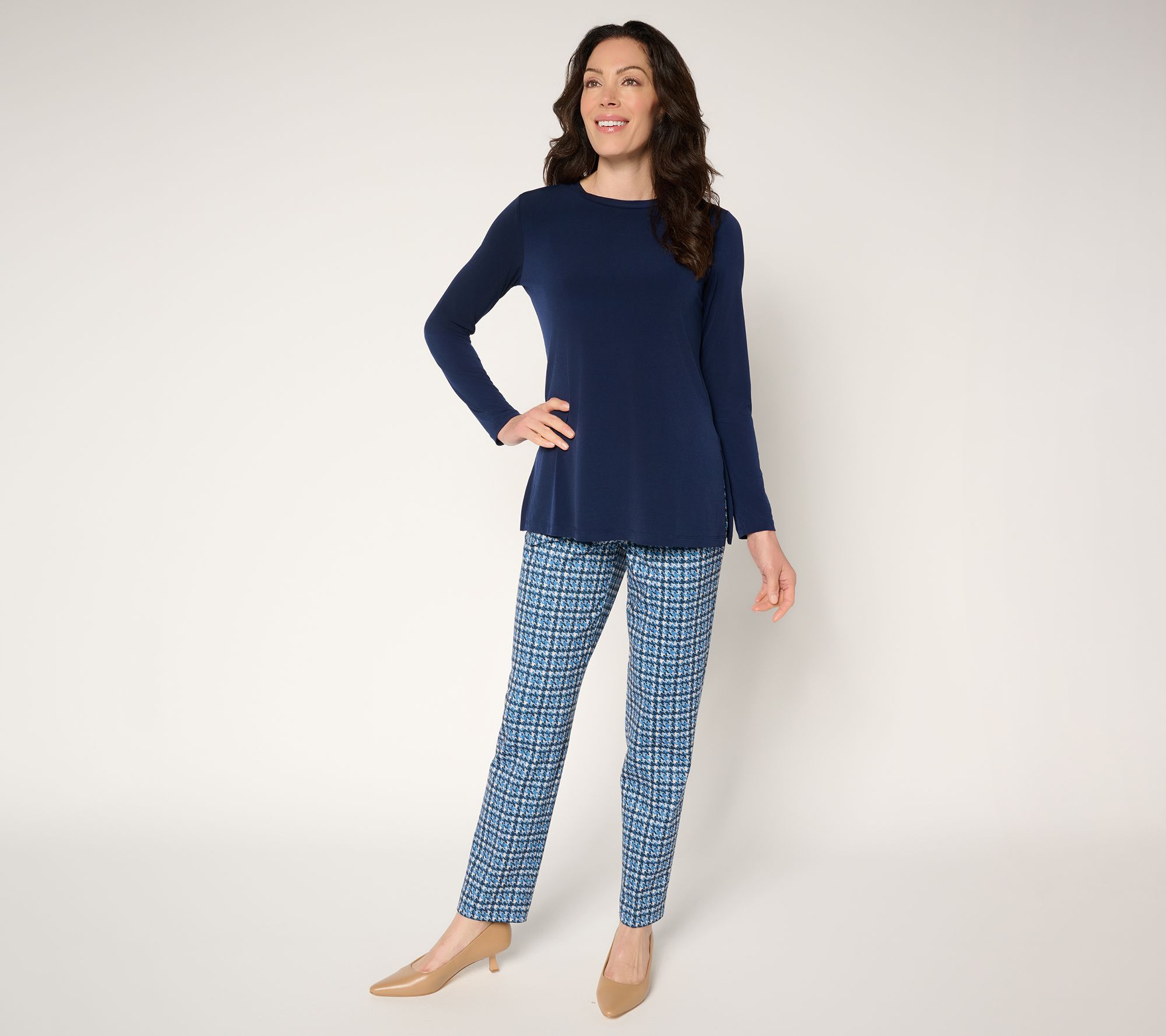 Susan Graver Essentials Liquid Knit Crew Neck Top