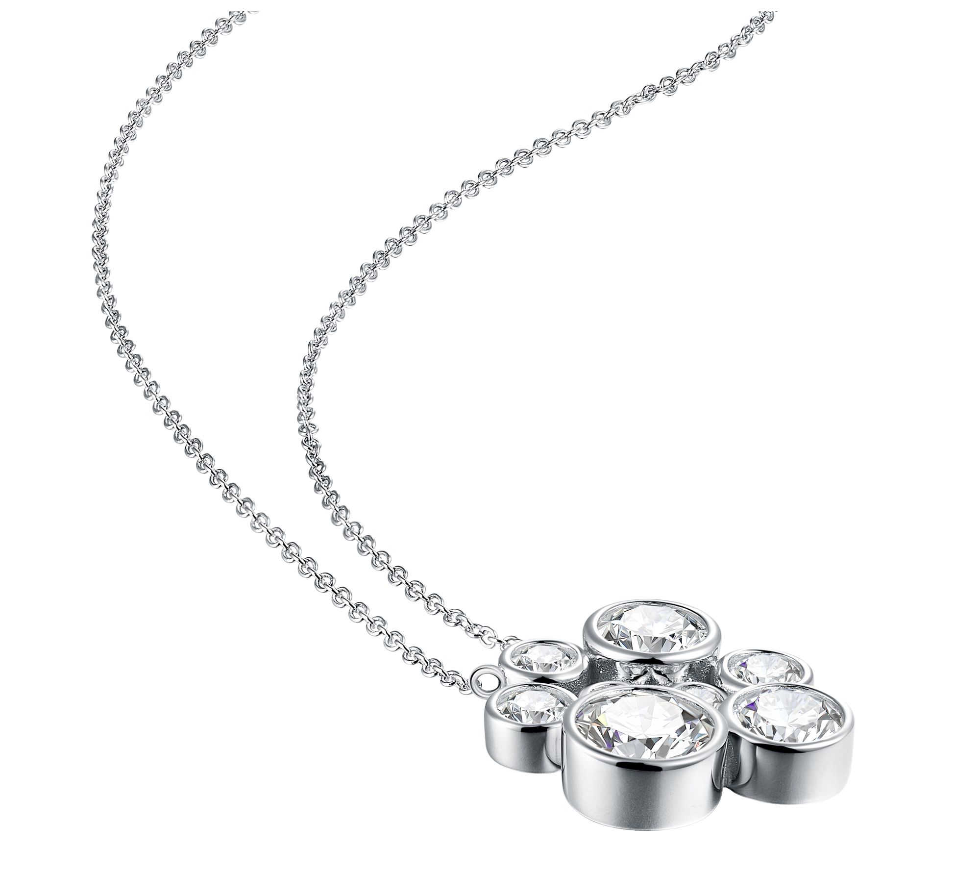 Diamonique x Jennifer Miller Bubble Necklace, Sterling