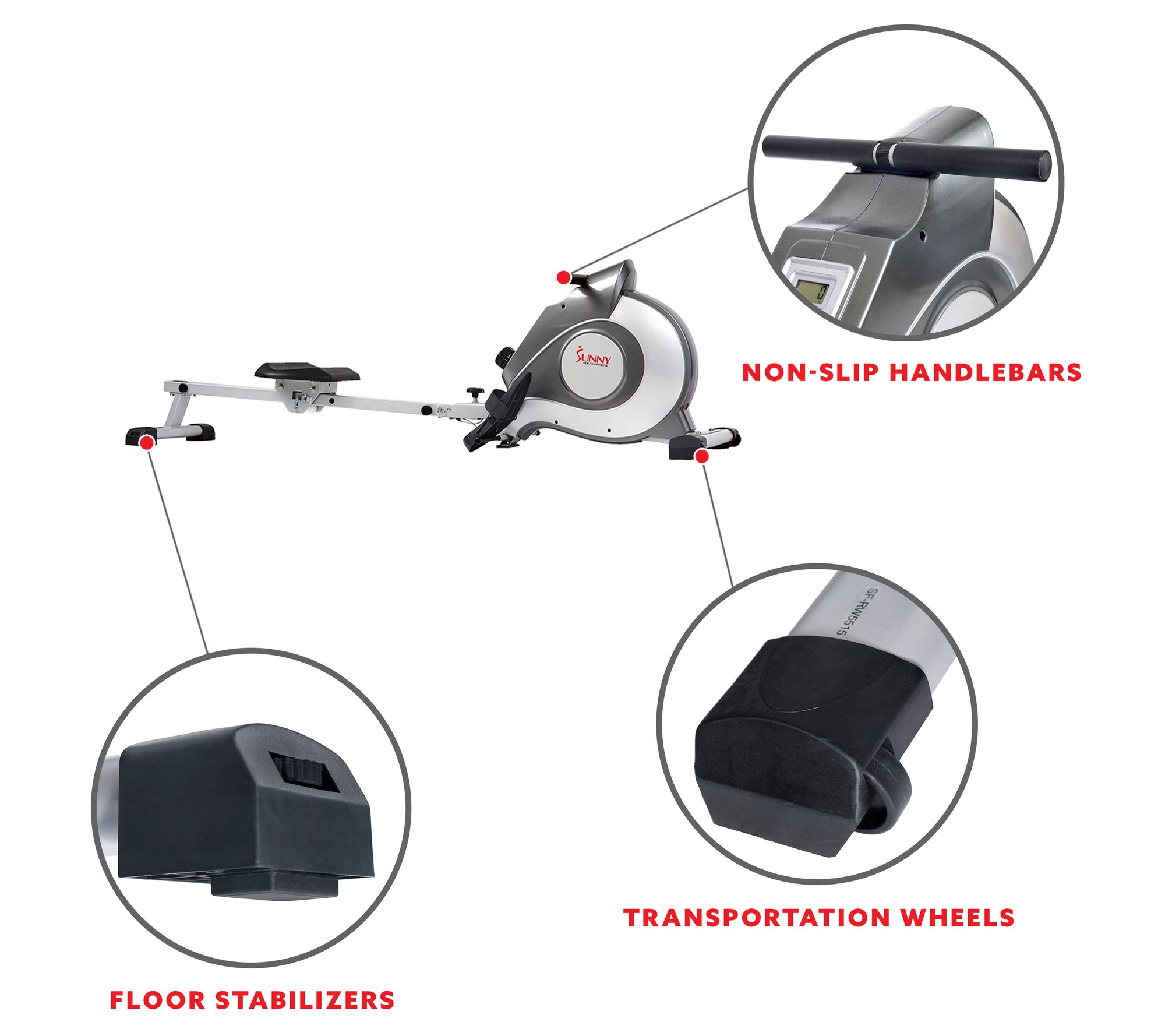 Sunny Health & Fitness SF-RW5515 Magnetic Rowing Machine