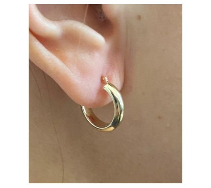 Alkeme 14K Gold Popstar Hoop Earrings