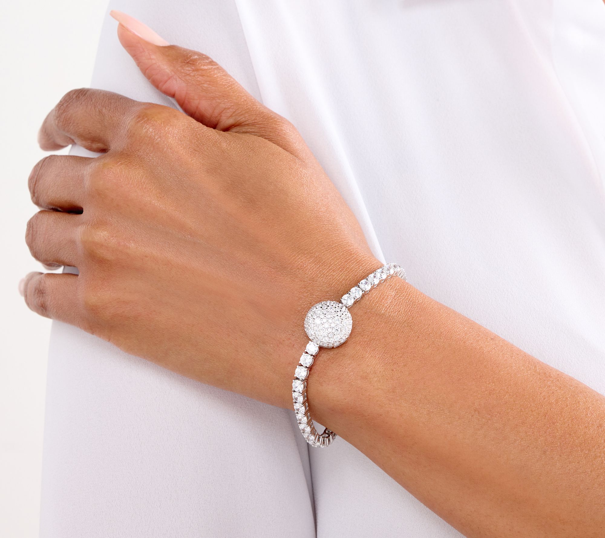 Diamonique x Jennifer Miller Tennis Line Bracelet, Sterling Silver