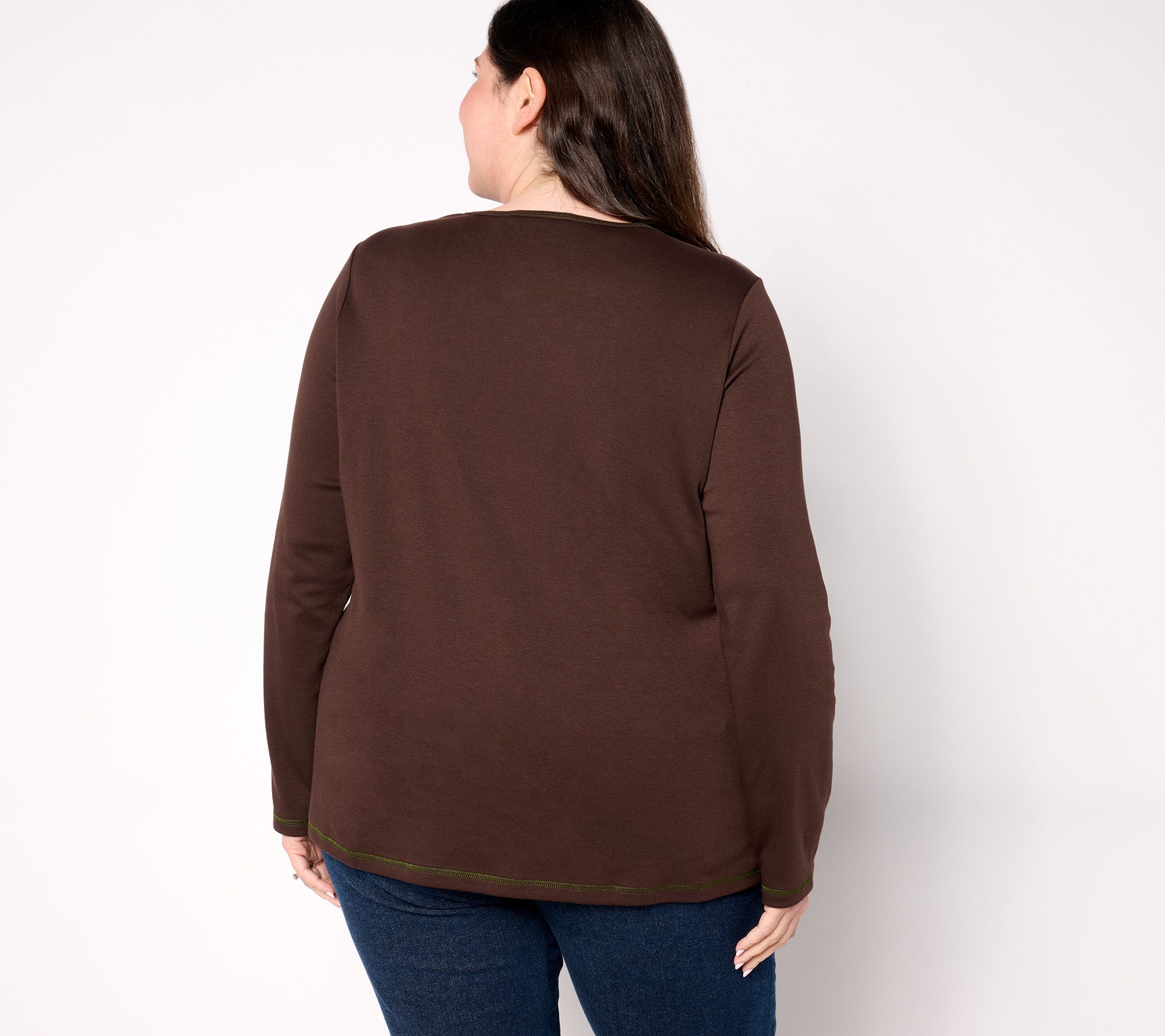 Quacker Factory Triple Play Set of 2 Long Sleeve Tops