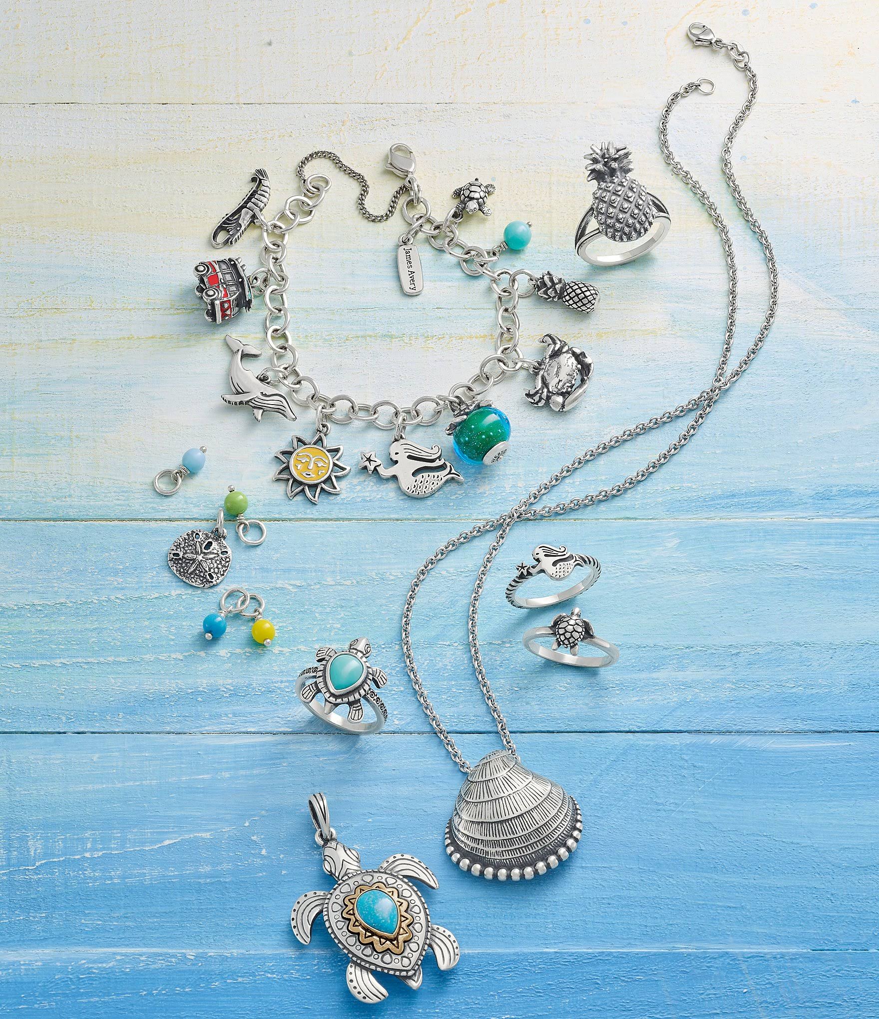 James Avery Forged Sterling Silver Link Charm Bracelet - S