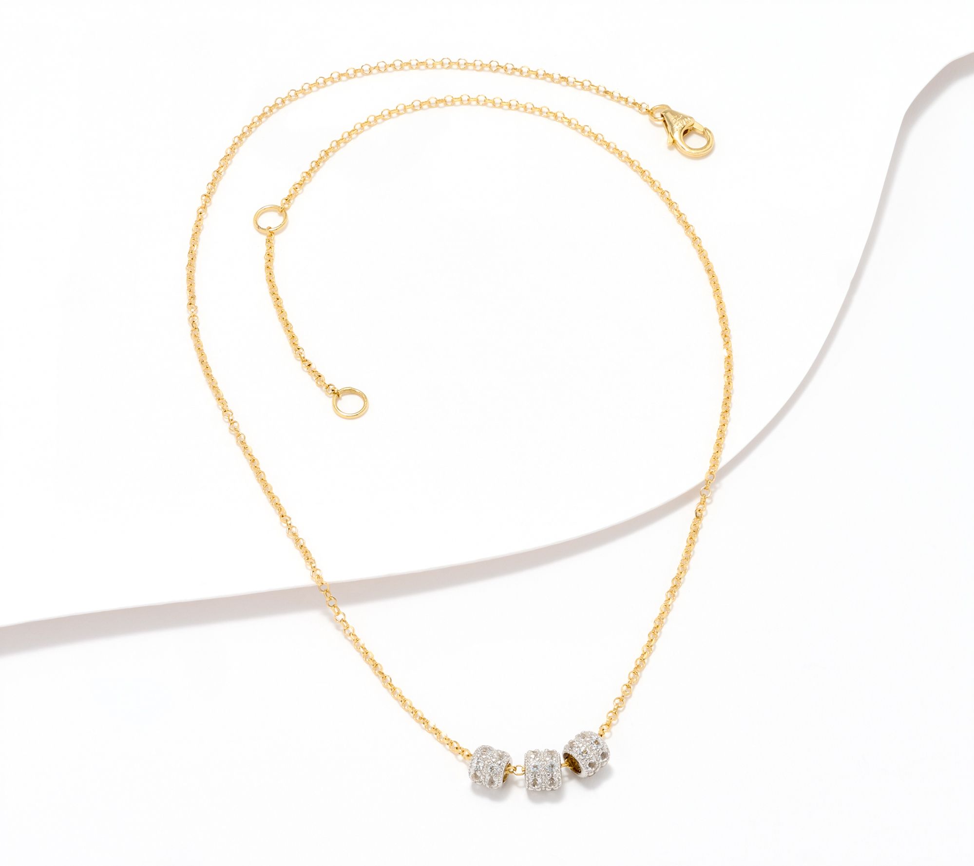 David Markstein Sterling Silver White Topaz Three Wishes 18